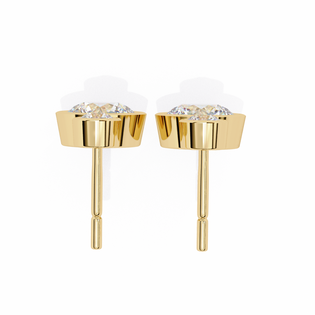 Unique 18K GOLD EARRING WITH LAB-GROWN DIAMOND.