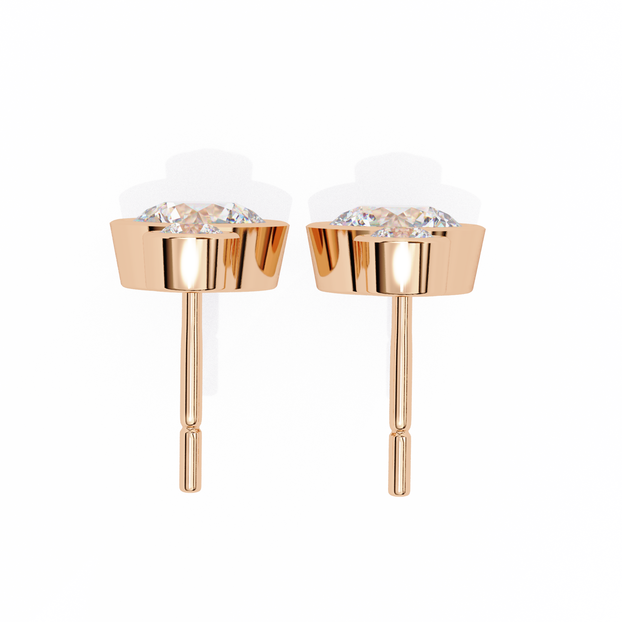 Unique 18K GOLD EARRING WITH LAB-GROWN DIAMOND.