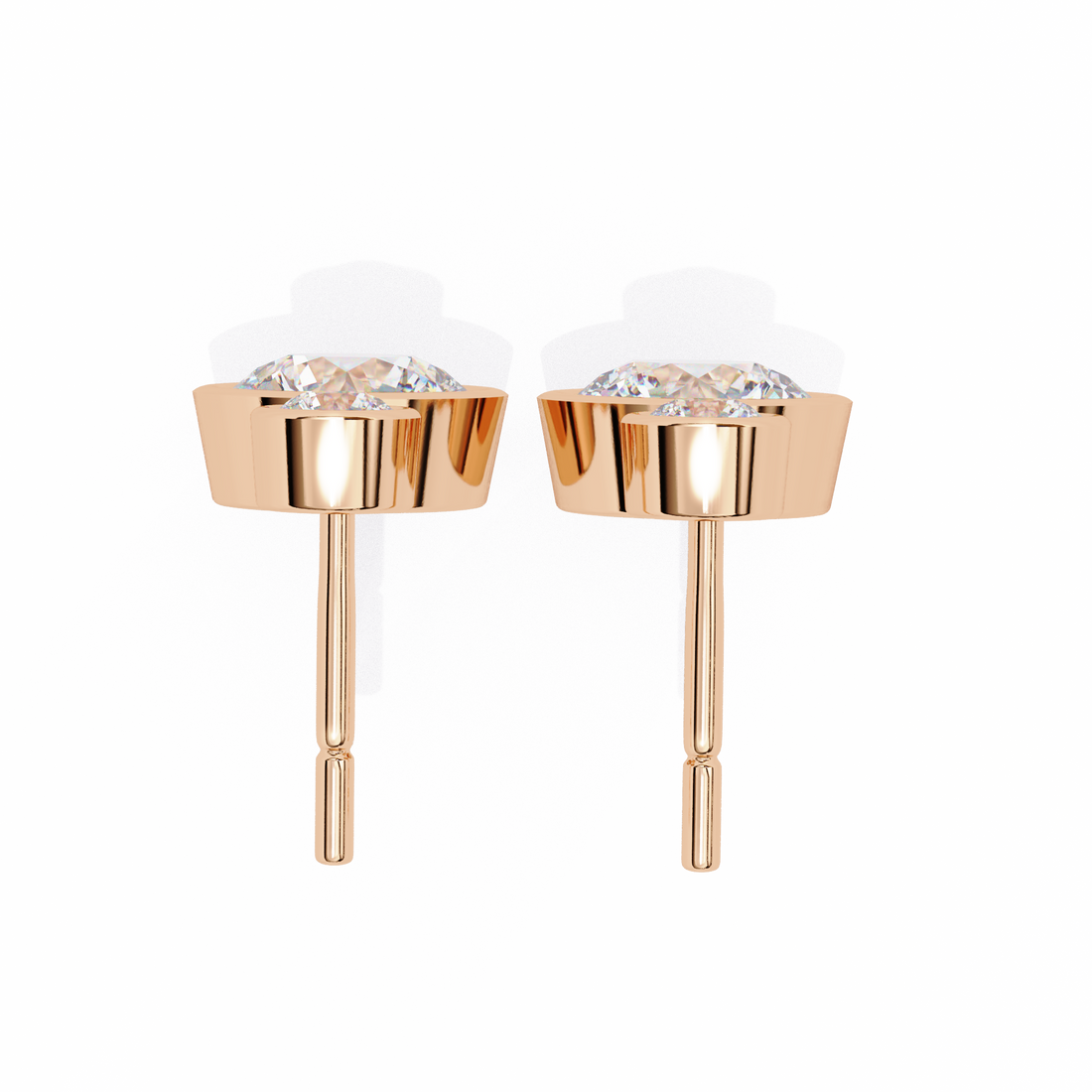 Unique 18K GOLD EARRING WITH LAB-GROWN DIAMOND.
