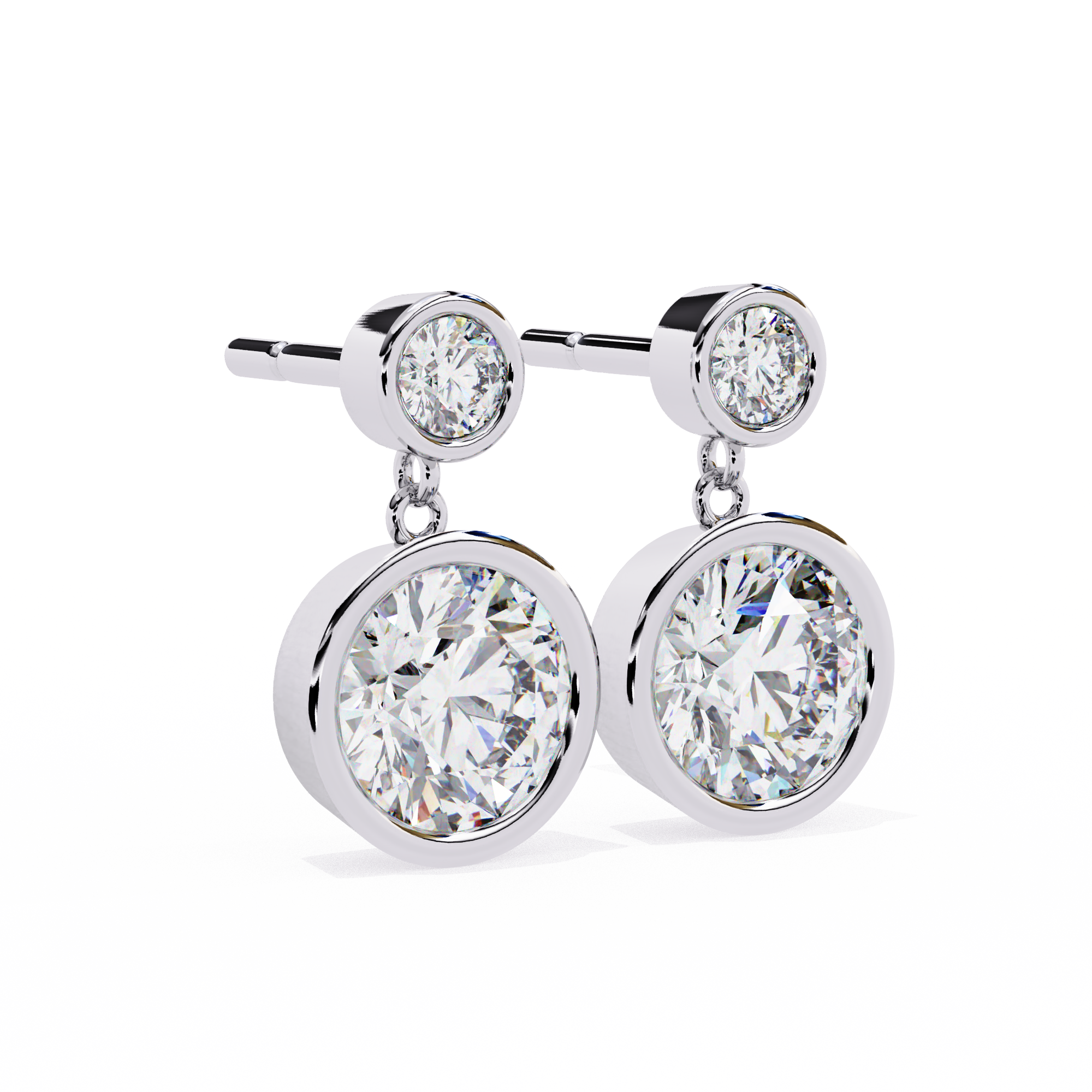 Unique 18K GOLD EARRING WITH LAB-GROWN DIAMOND.