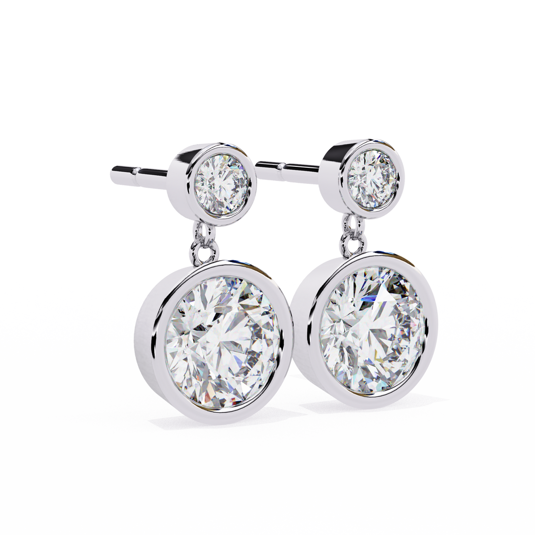 Unique 18K GOLD EARRING WITH LAB-GROWN DIAMOND.