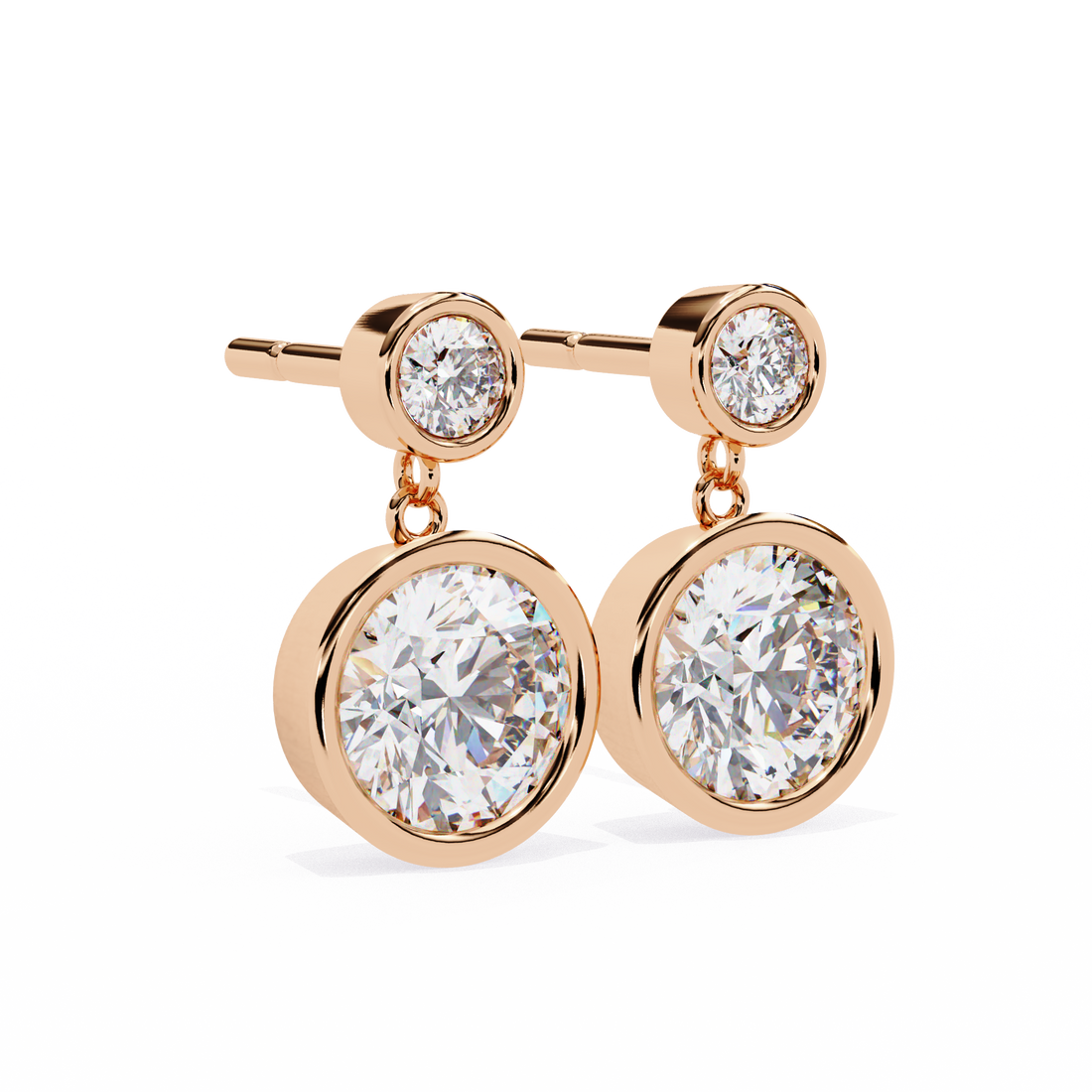 Unique 18K GOLD EARRING WITH LAB-GROWN DIAMOND.