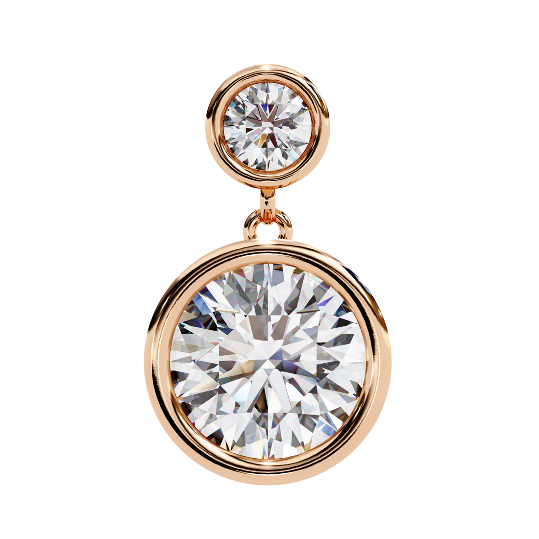 Unique 18K GOLD EARRING WITH LAB-GROWN DIAMOND.