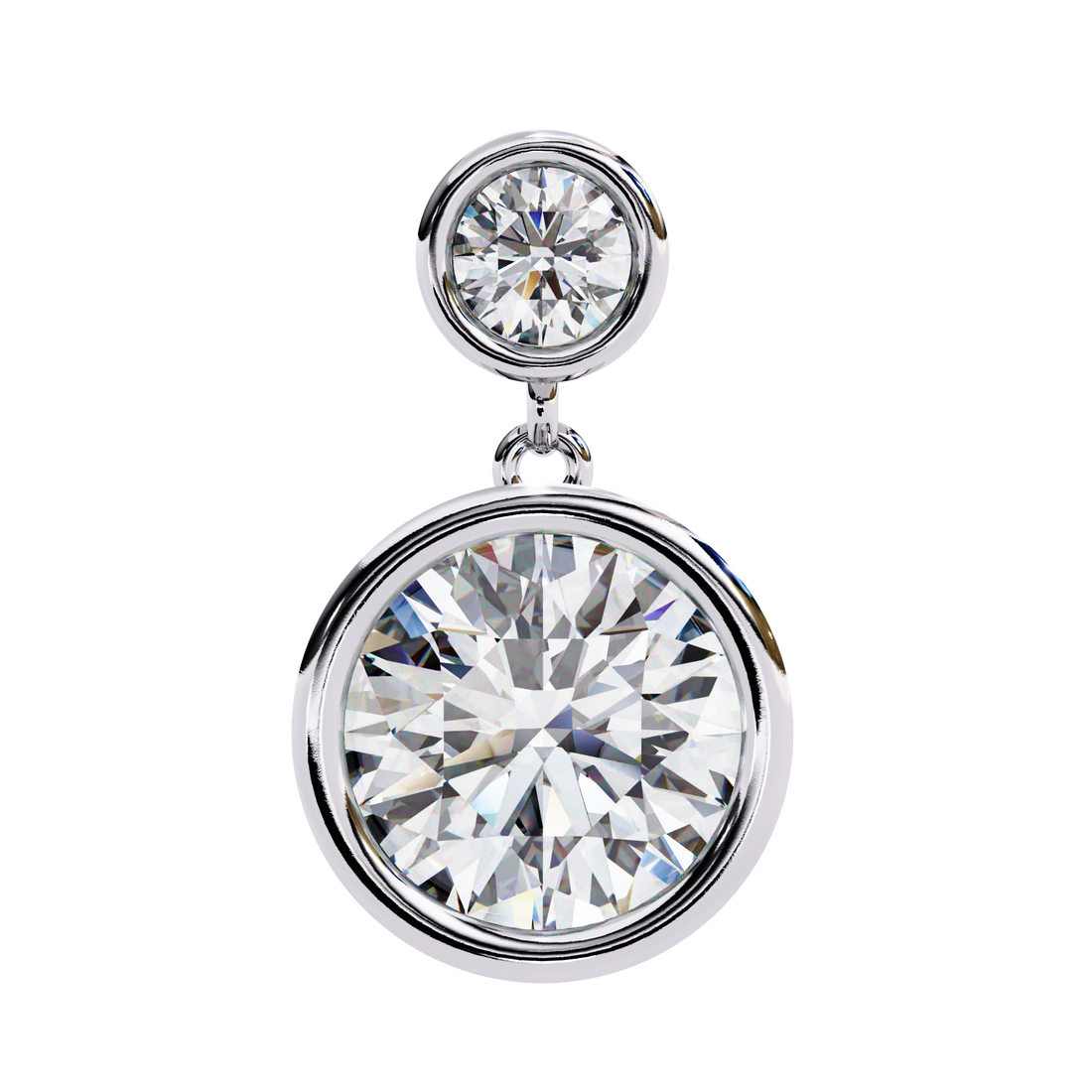 Unique 18K GOLD EARRING WITH LAB-GROWN DIAMOND.