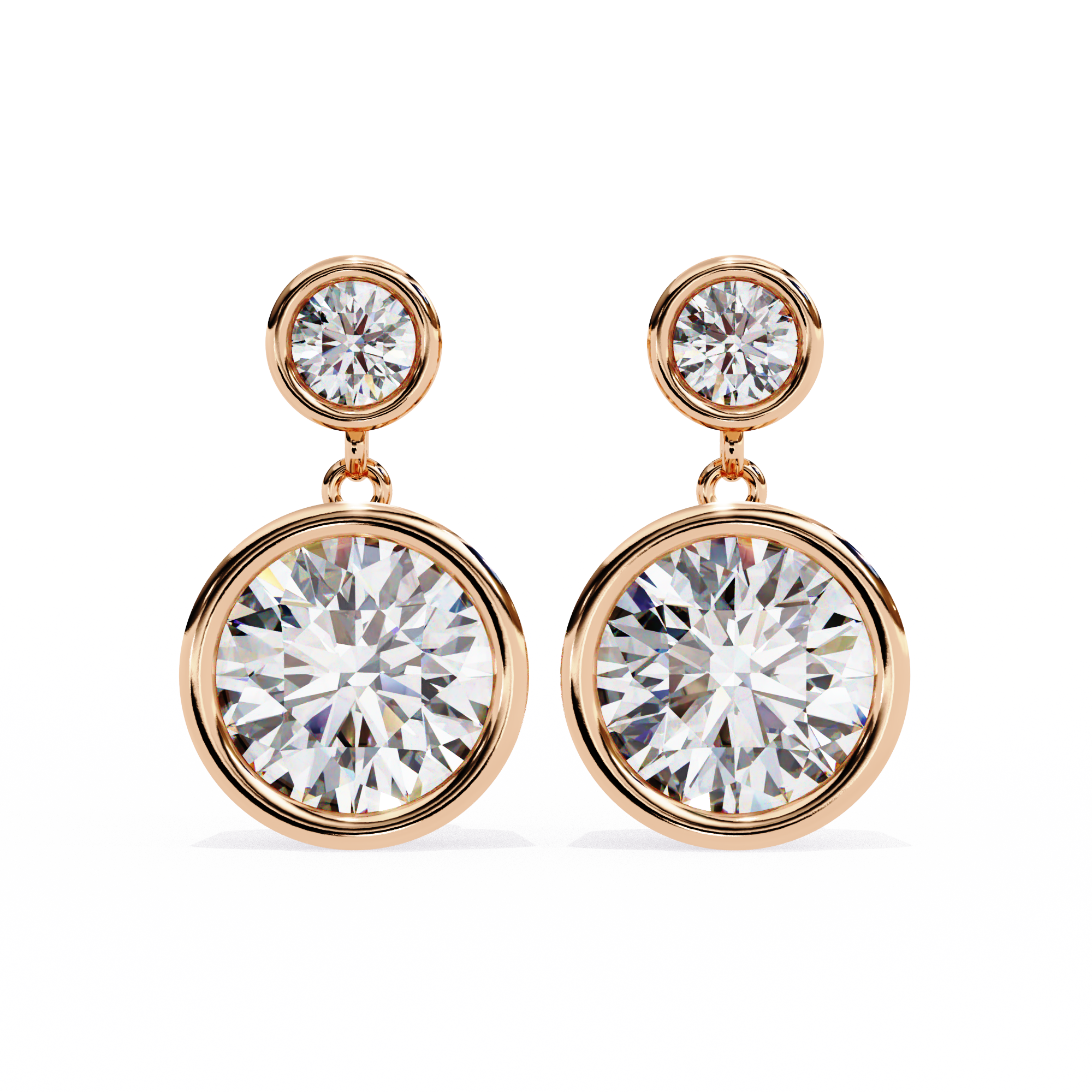Unique 18K GOLD EARRING WITH LAB-GROWN DIAMOND.