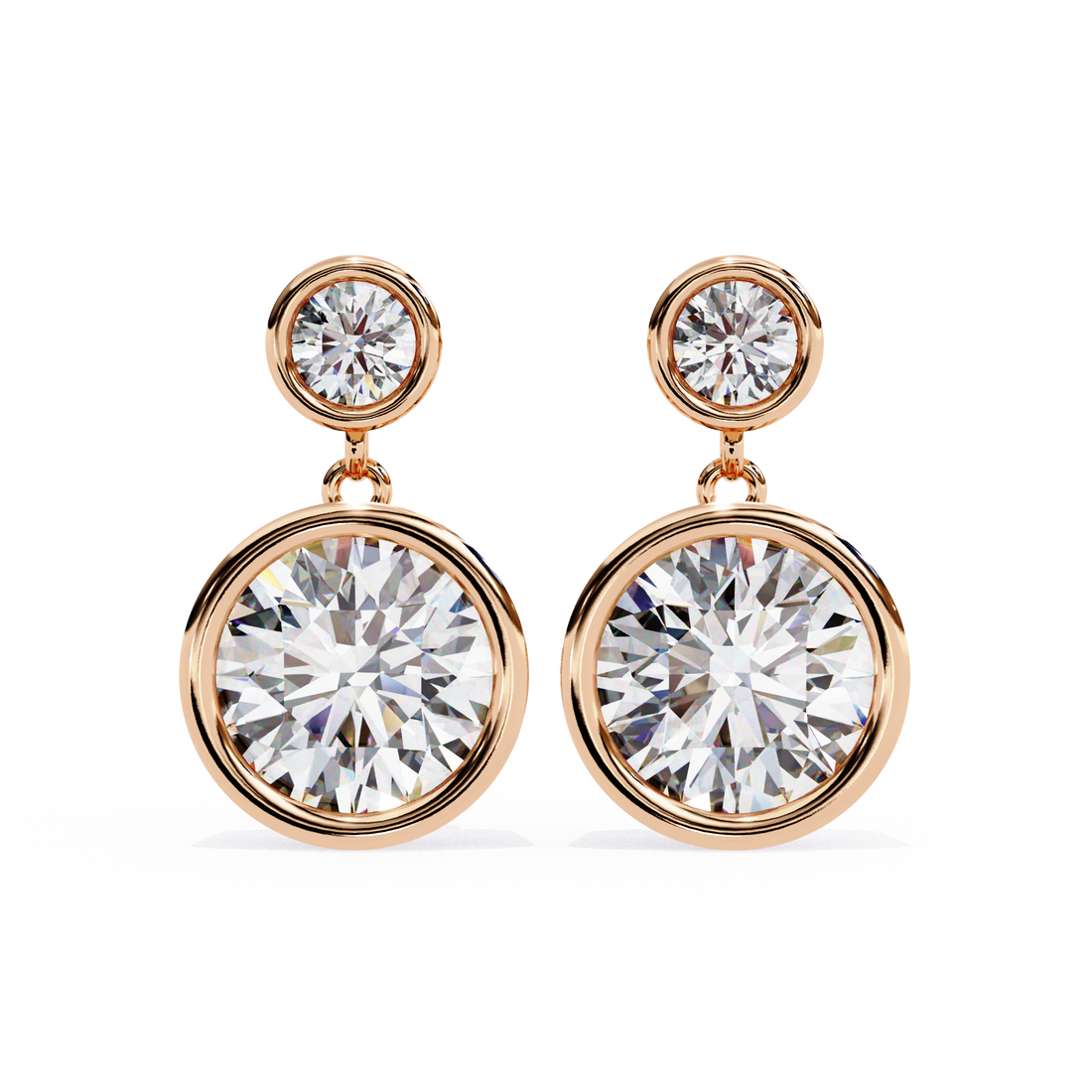 Unique 18K GOLD EARRING WITH LAB-GROWN DIAMOND.