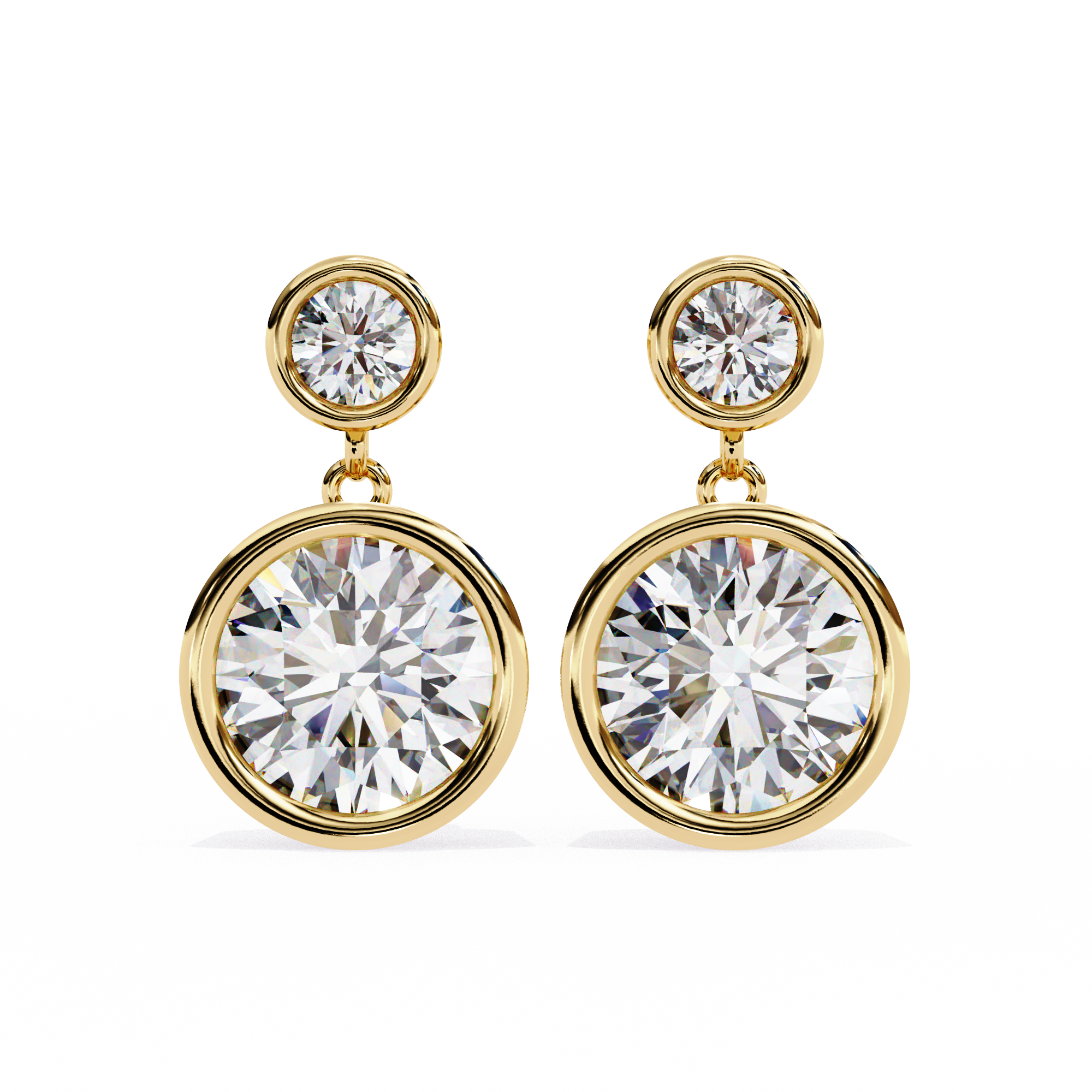 Unique 18K GOLD EARRING WITH LAB-GROWN DIAMOND.