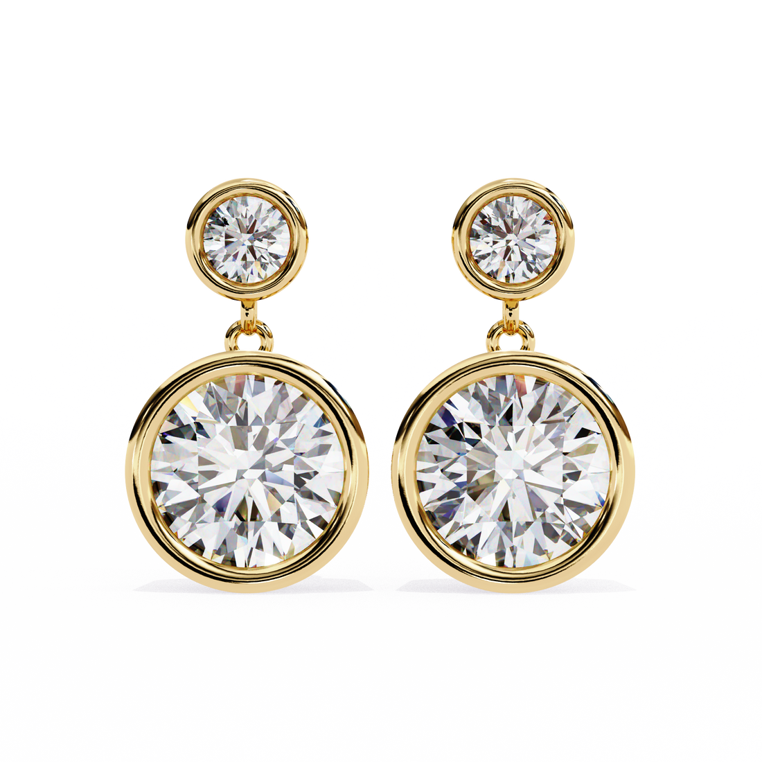 Unique 18K GOLD EARRING WITH LAB-GROWN DIAMOND.