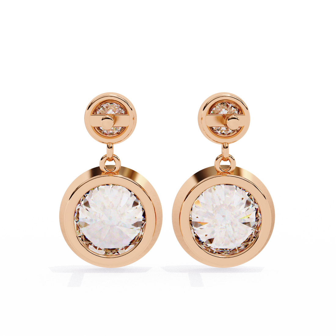 Unique 18K GOLD EARRING WITH LAB-GROWN DIAMOND.