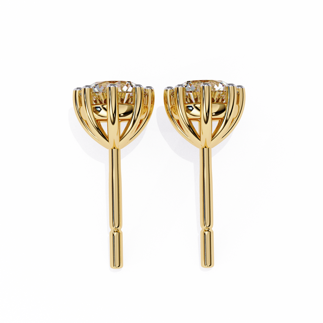 Unique 18K GOLD EARRING WITH LAB-GROWN DIAMOND.