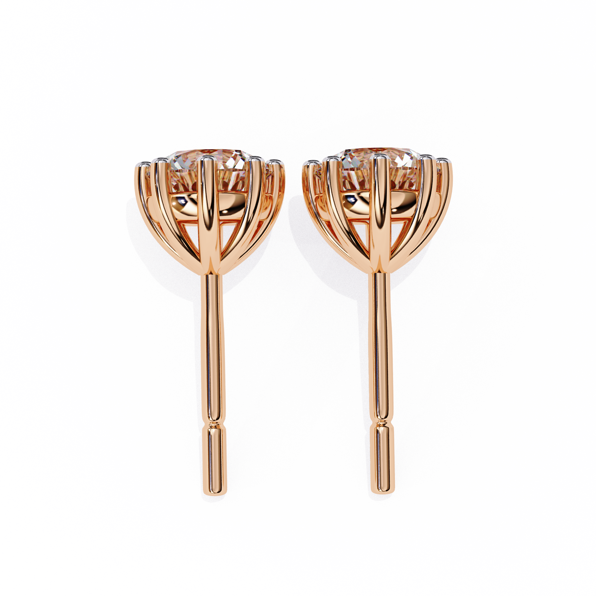 Unique 18K GOLD EARRING WITH LAB-GROWN DIAMOND.