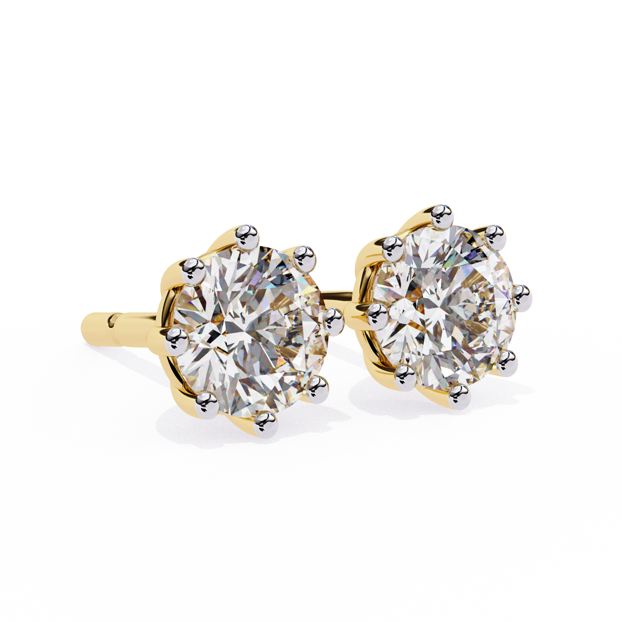 Unique 18K GOLD EARRING WITH LAB-GROWN DIAMOND.