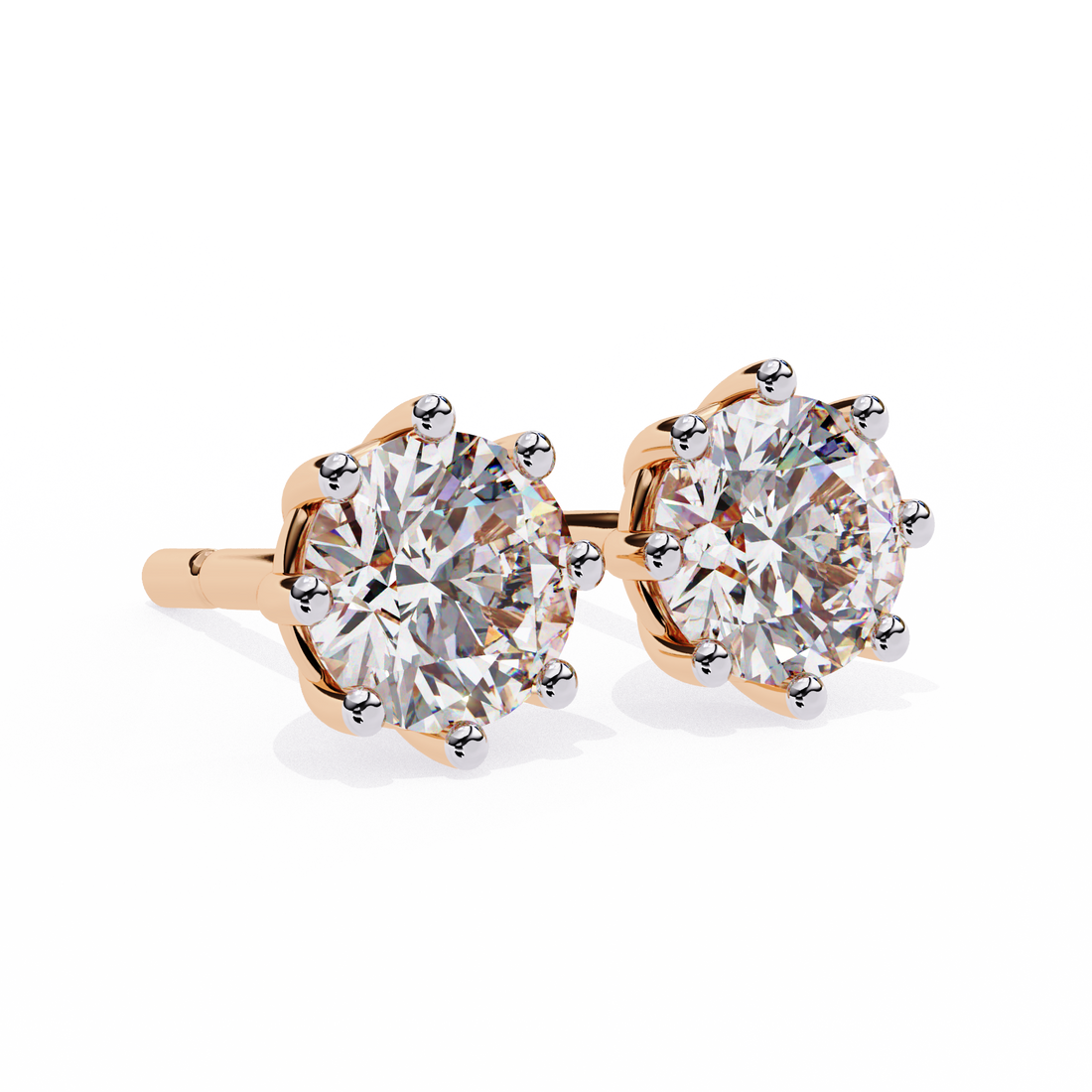 Unique 18K GOLD EARRING WITH LAB-GROWN DIAMOND.