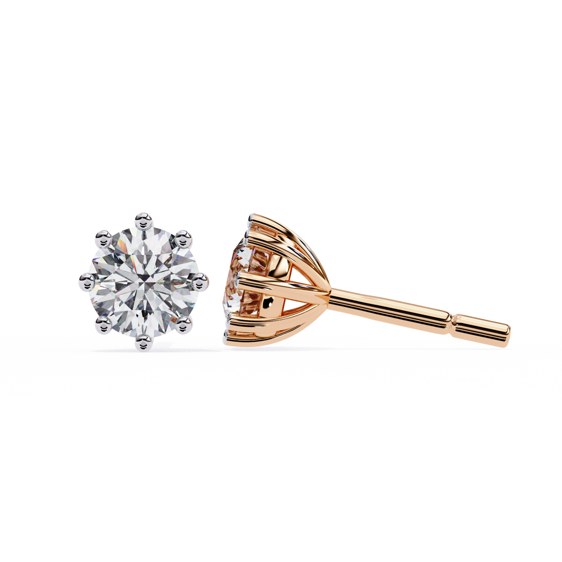 Unique 18K GOLD EARRING WITH LAB-GROWN DIAMOND.