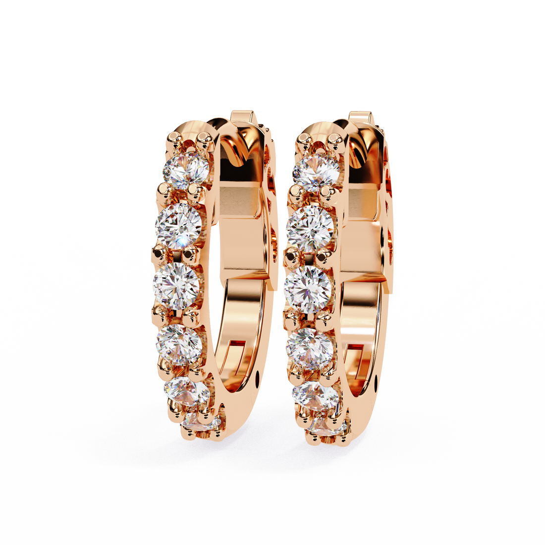 Unique 18K GOLD EARRING WITH LAB-GROWN DIAMOND.
