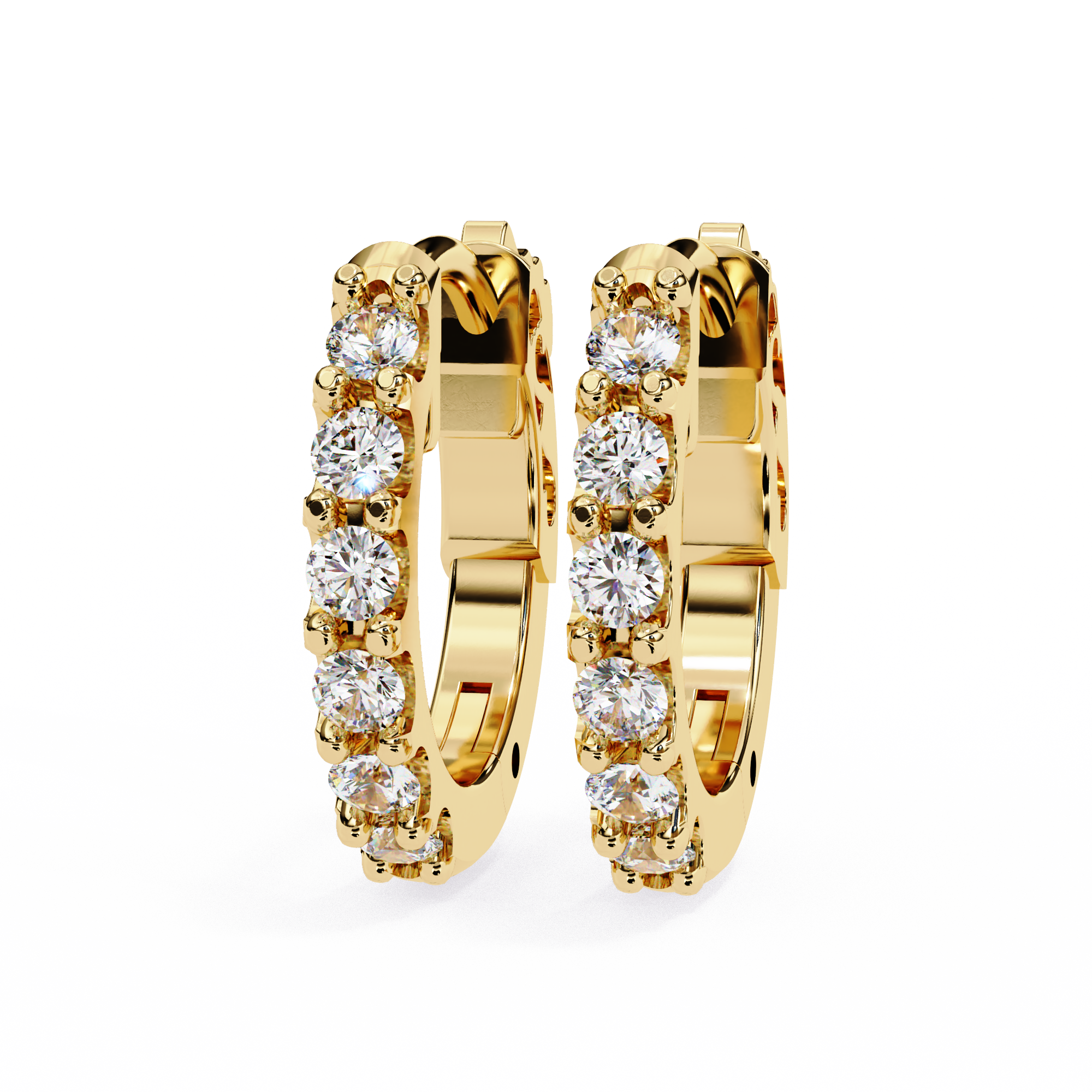 Unique 18K GOLD EARRING WITH LAB-GROWN DIAMOND.