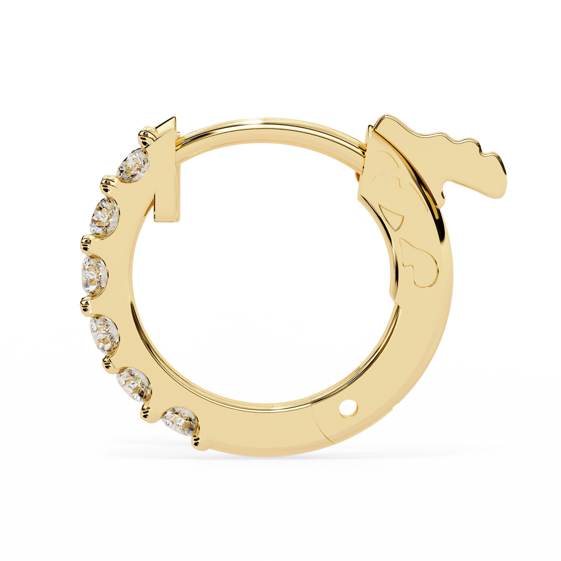 Unique 18K GOLD EARRING WITH LAB-GROWN DIAMOND.