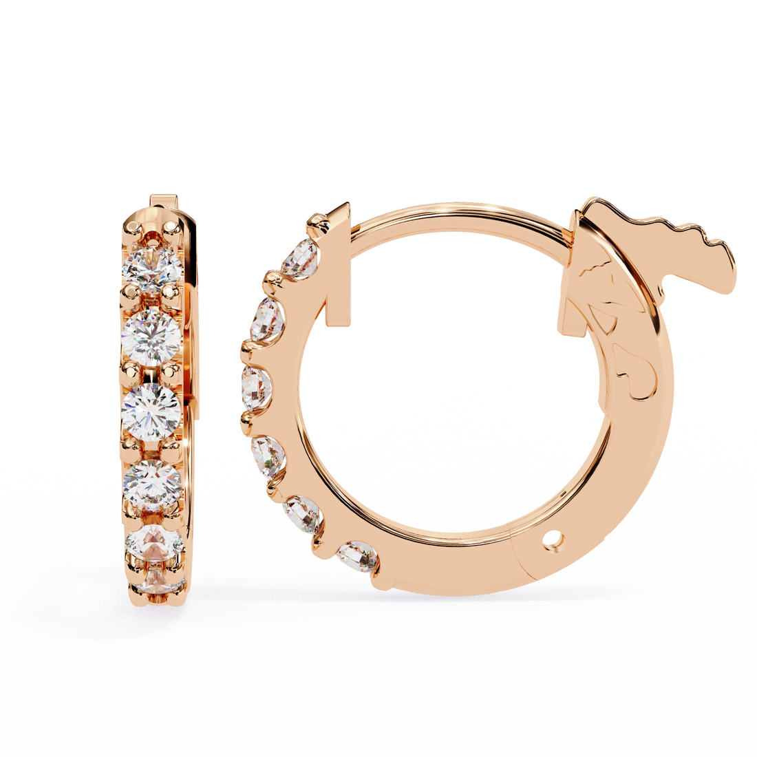 Unique 18K GOLD EARRING WITH LAB-GROWN DIAMOND.