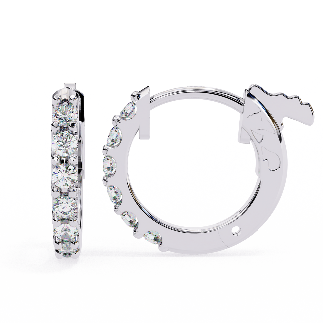 Unique 18K GOLD EARRING WITH LAB-GROWN DIAMOND.