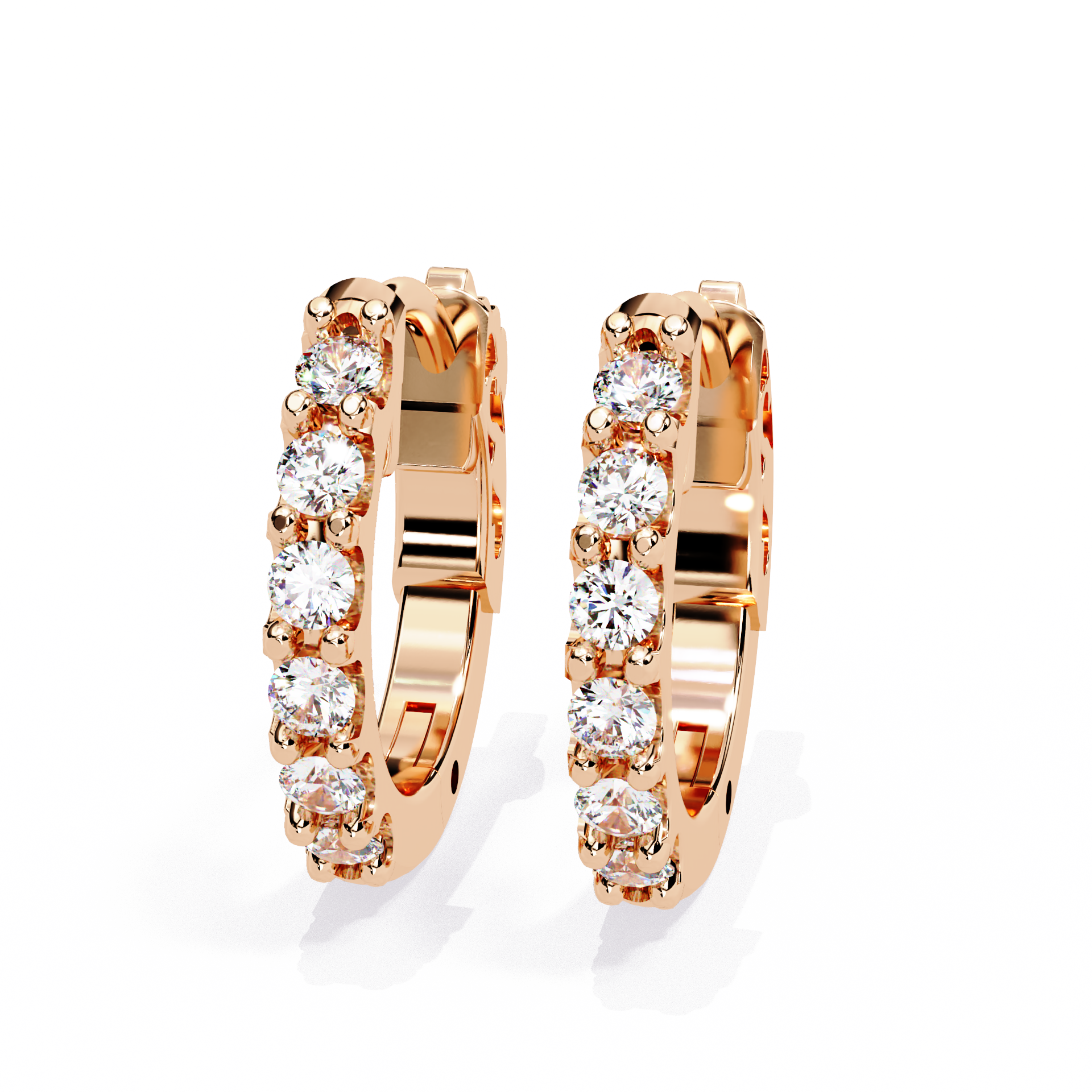 Unique 18K GOLD EARRING WITH LAB-GROWN DIAMOND.