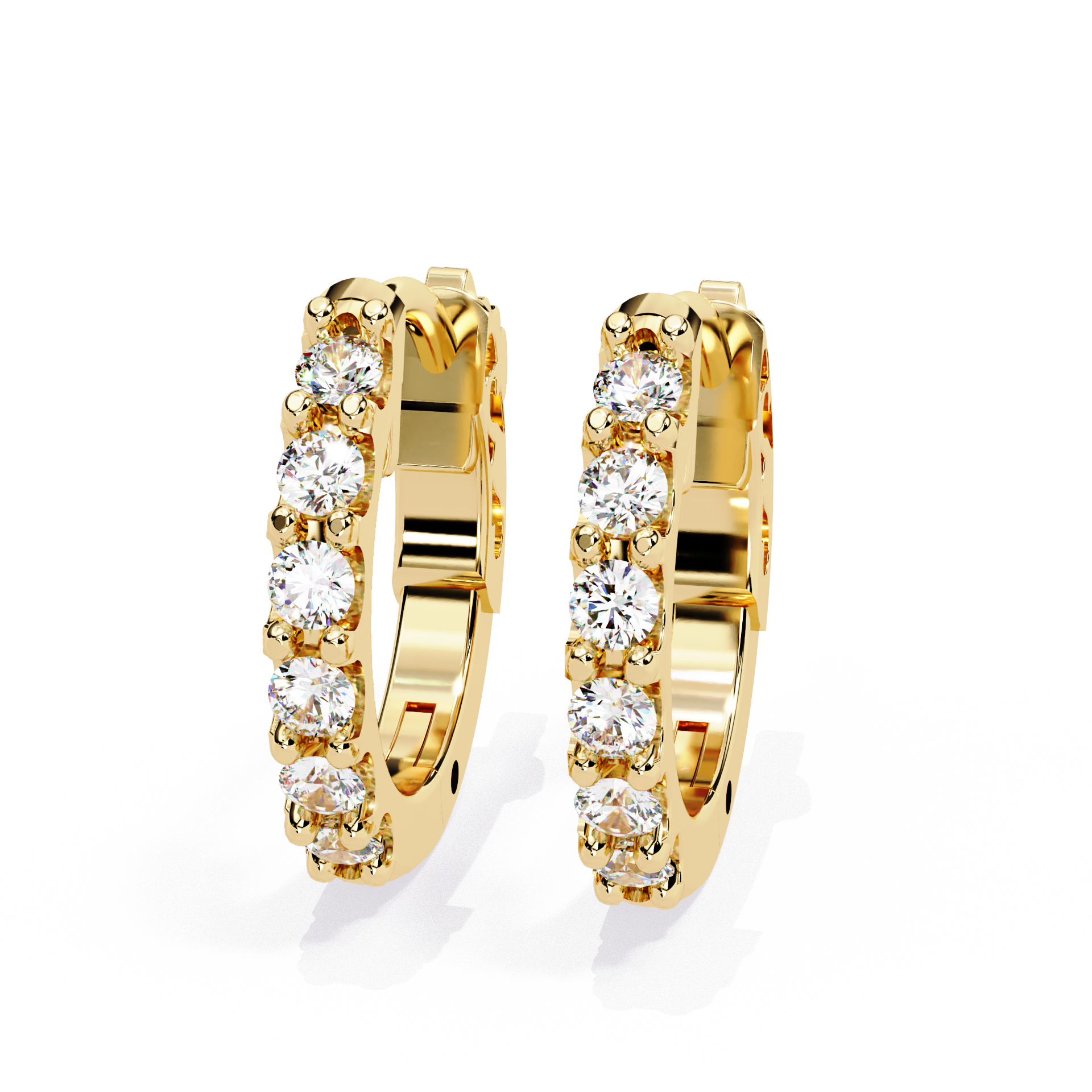 Unique 18K GOLD EARRING WITH LAB-GROWN DIAMOND.
