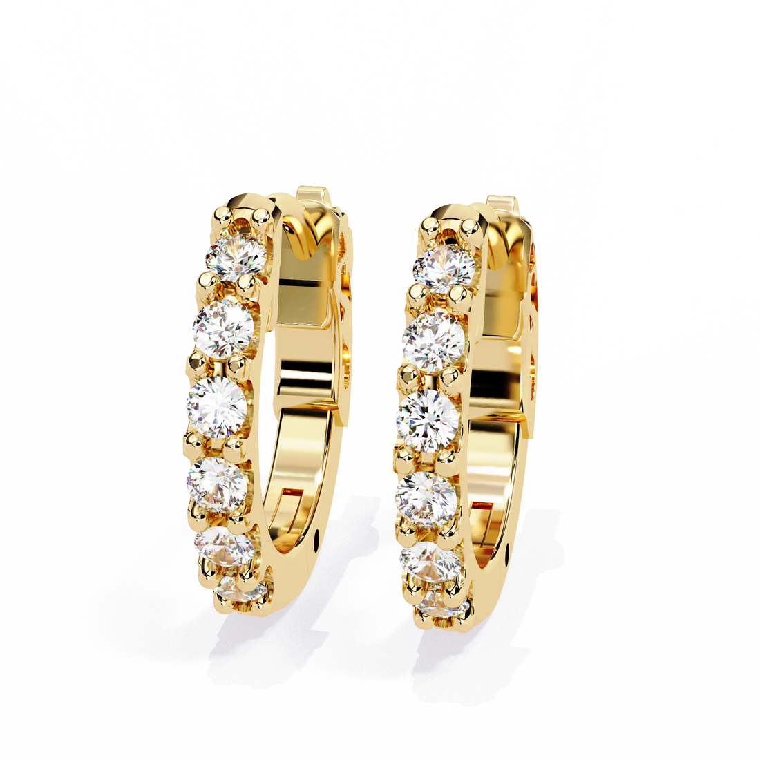 Unique 18K GOLD EARRING WITH LAB-GROWN DIAMOND.