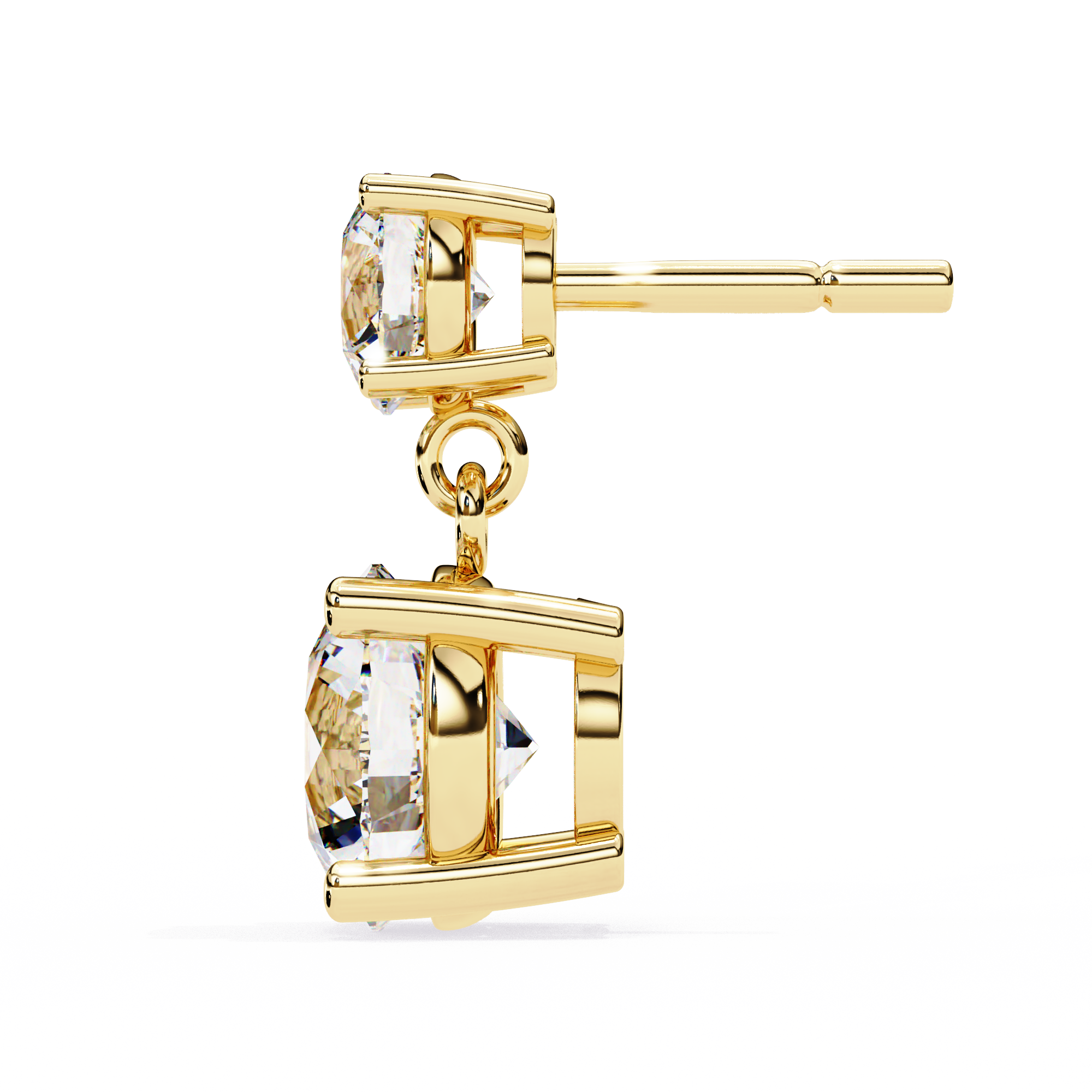 Beautiful 18K GOLD EARRING WITH LAB-GROWN DIAMOND