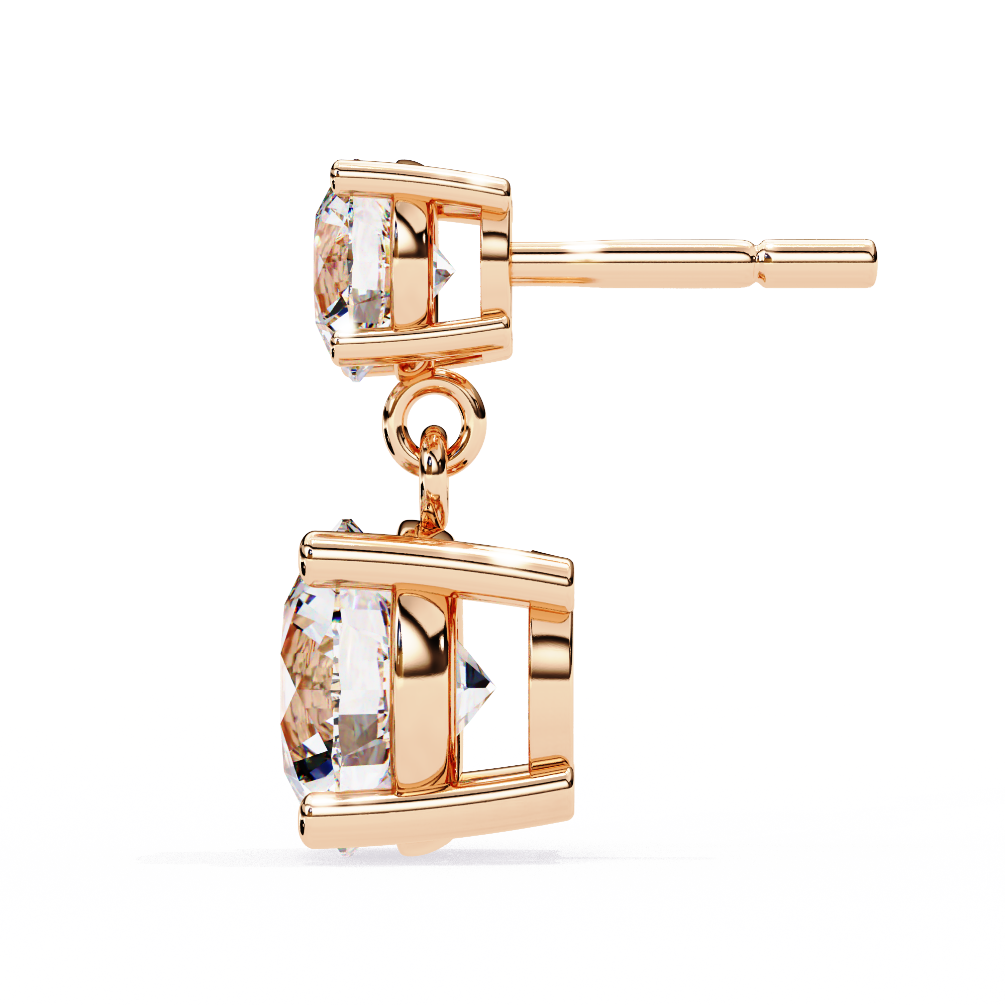 Beautiful 18K GOLD EARRING WITH LAB-GROWN DIAMOND