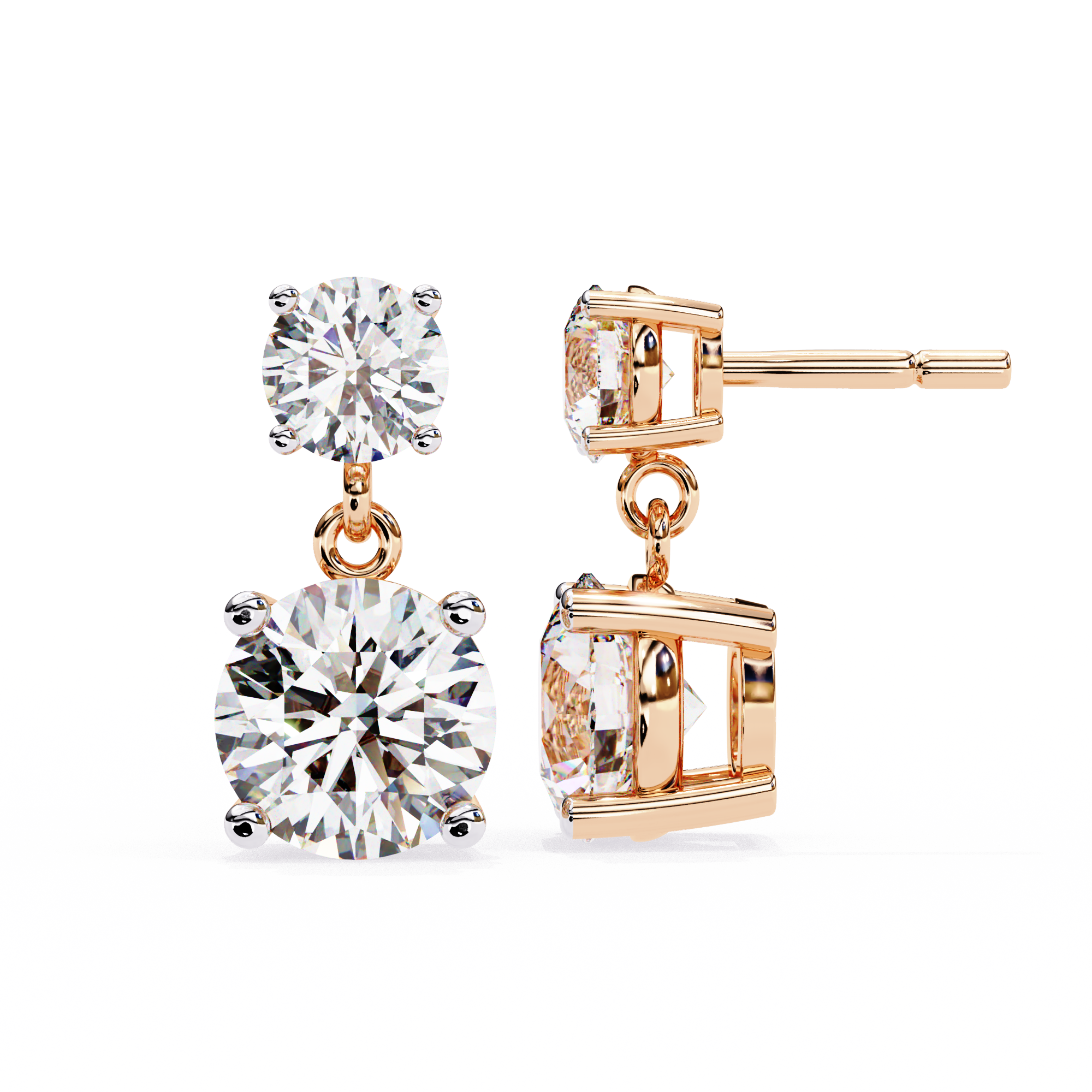 Beautiful 18K GOLD EARRING WITH LAB-GROWN DIAMOND
