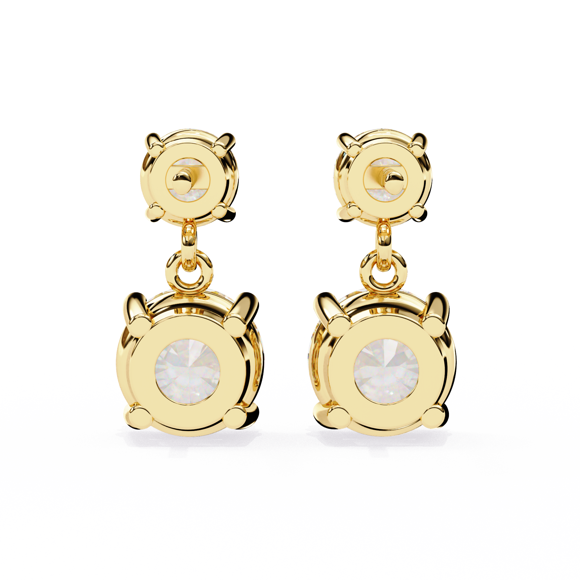 Beautiful 18K GOLD EARRING WITH LAB-GROWN DIAMOND