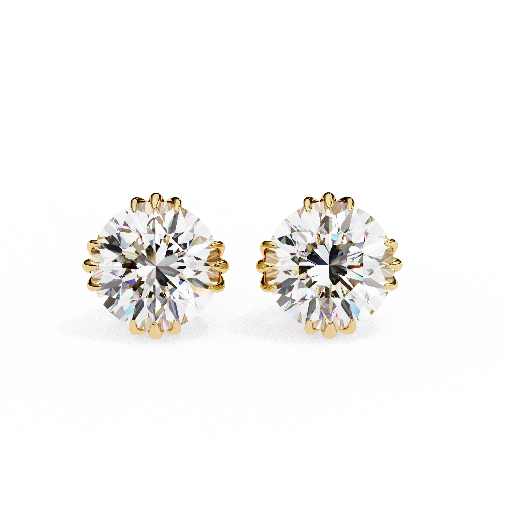 Beautiful 18K GOLD EARRING WITH LAB-GROWN DIAMOND