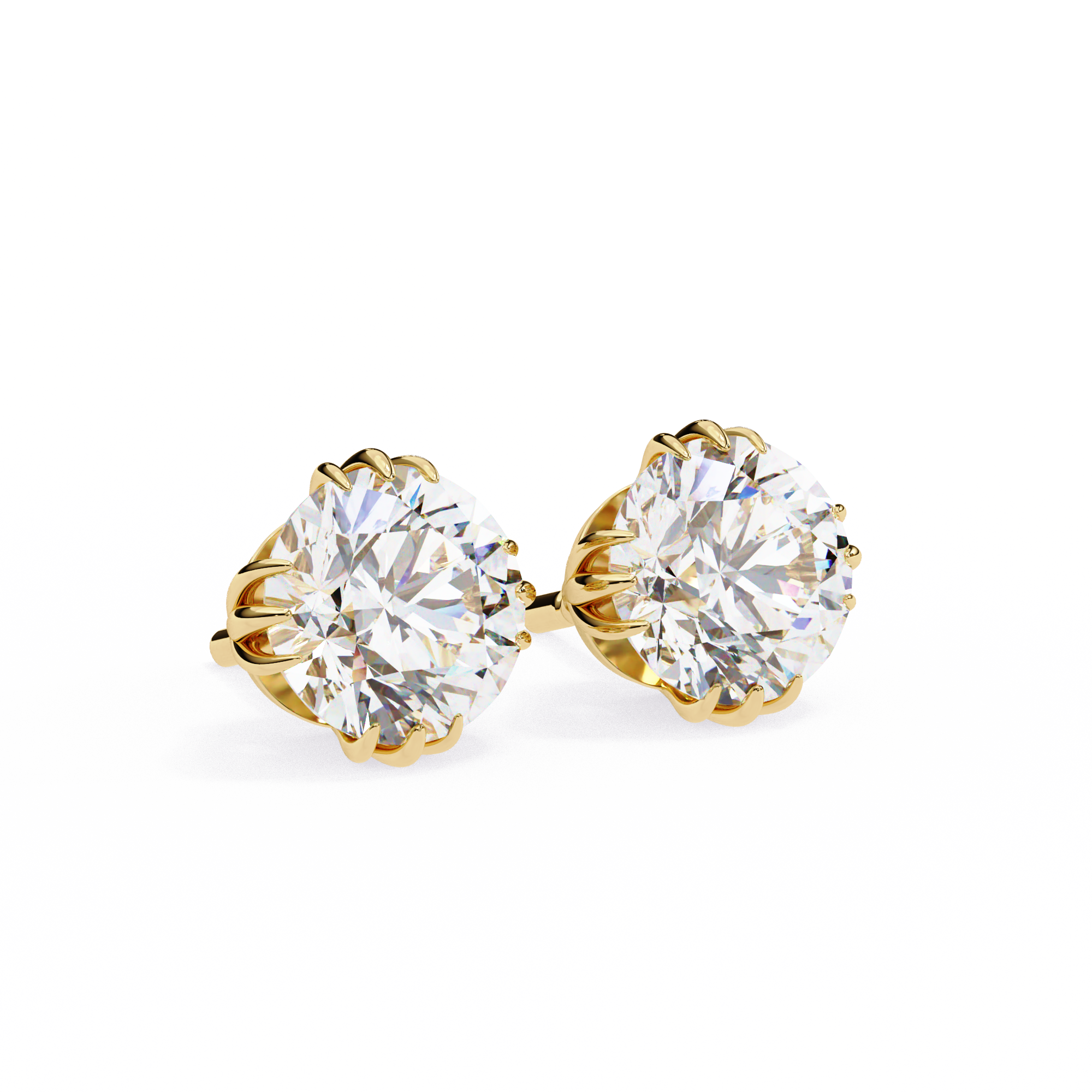 Beautiful 18K GOLD EARRING WITH LAB-GROWN DIAMOND