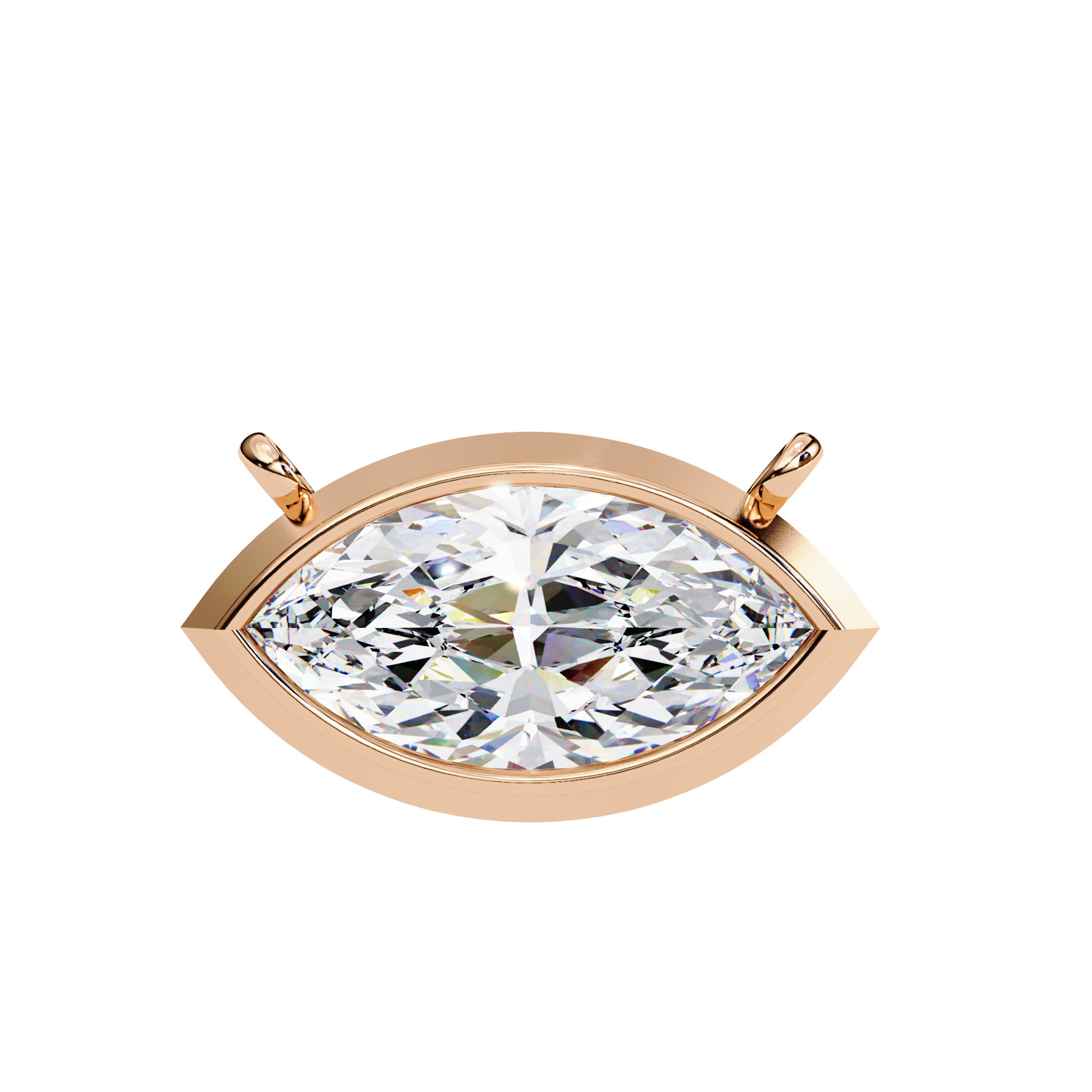 18k Gold  Pendant With Fabulous Lab Grown Diamond