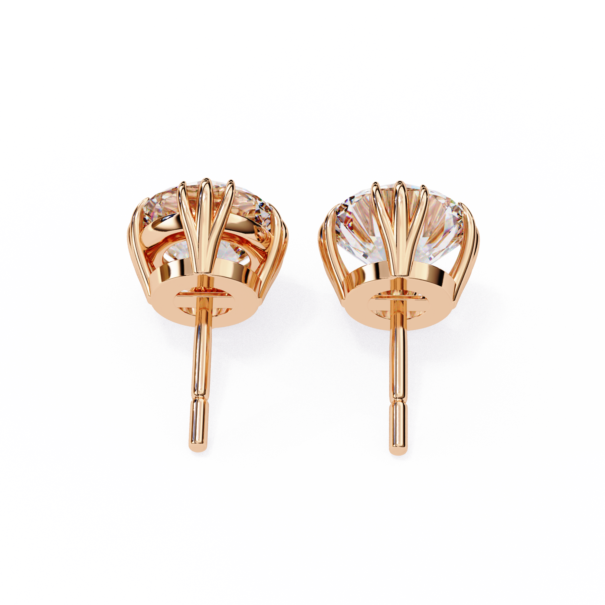 Beautiful 18K GOLD EARRING WITH LAB-GROWN DIAMOND