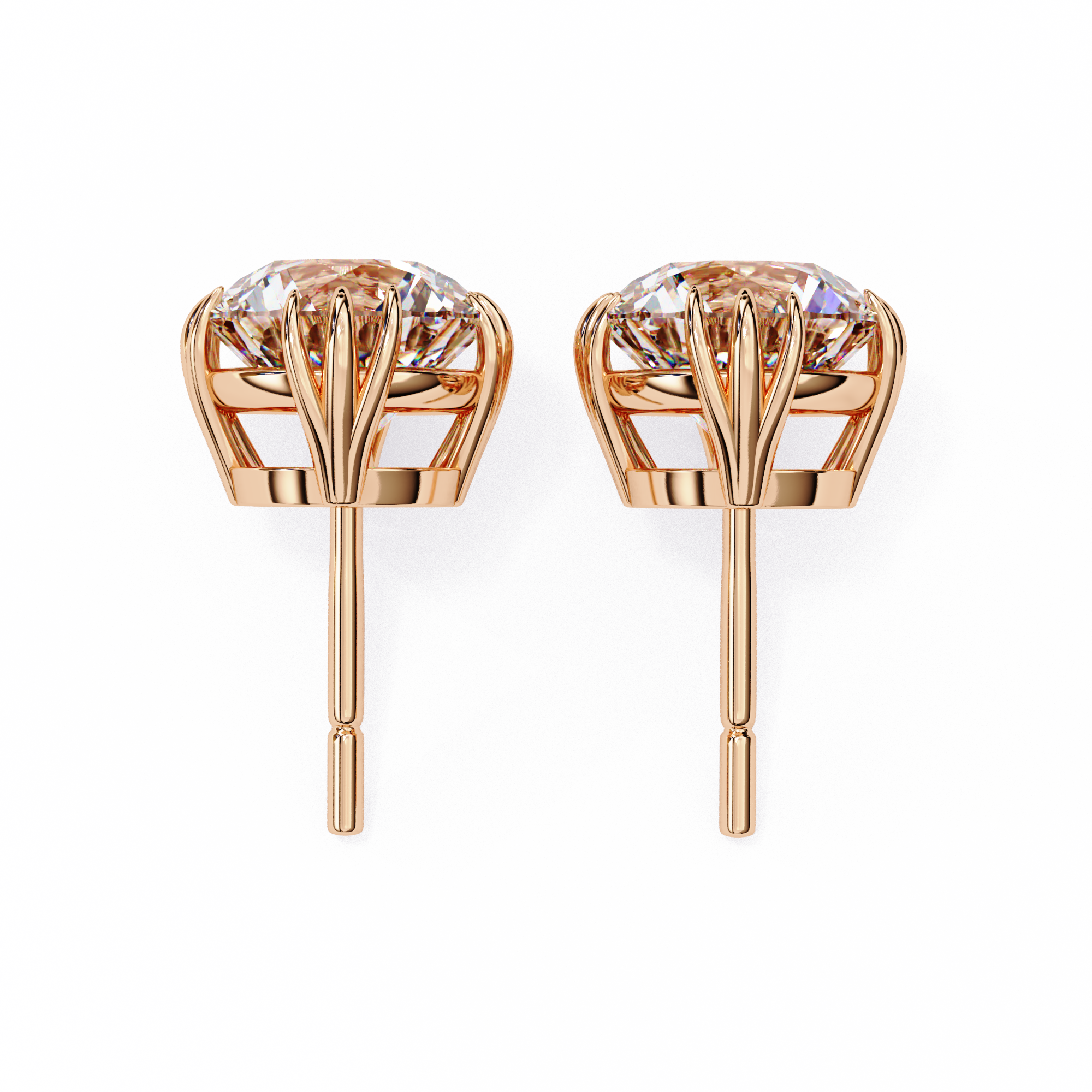Beautiful 18K GOLD EARRING WITH LAB-GROWN DIAMOND