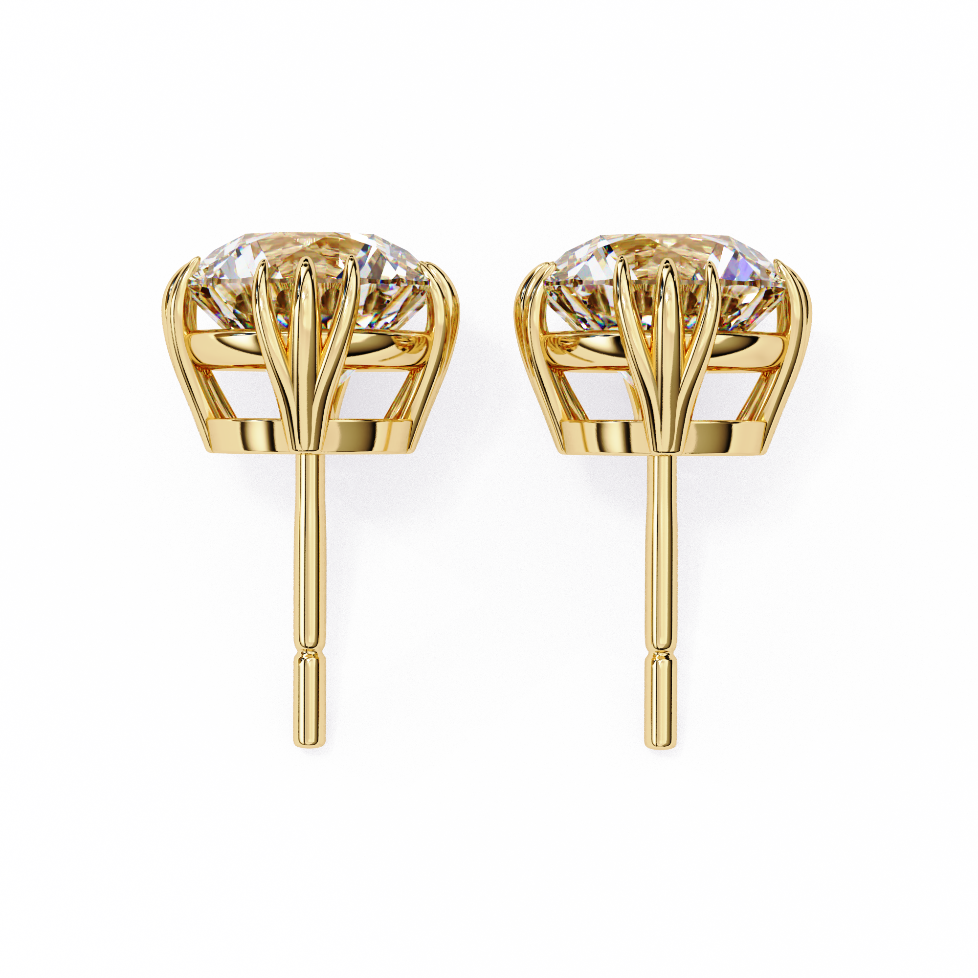 Beautiful 18K GOLD EARRING WITH LAB-GROWN DIAMOND