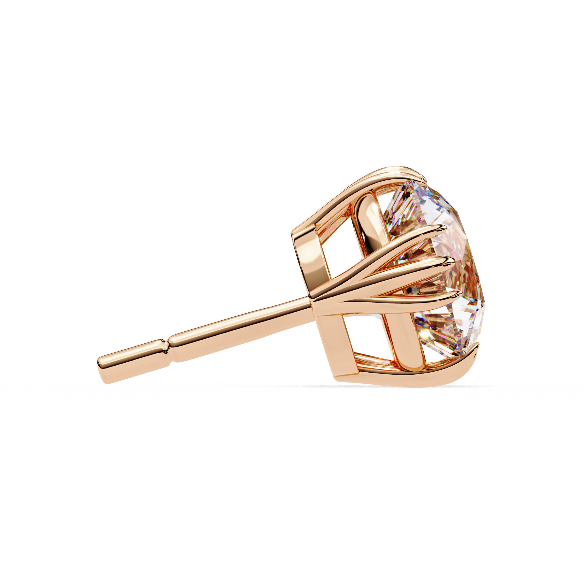 Beautiful 18K GOLD EARRING WITH LAB-GROWN DIAMOND