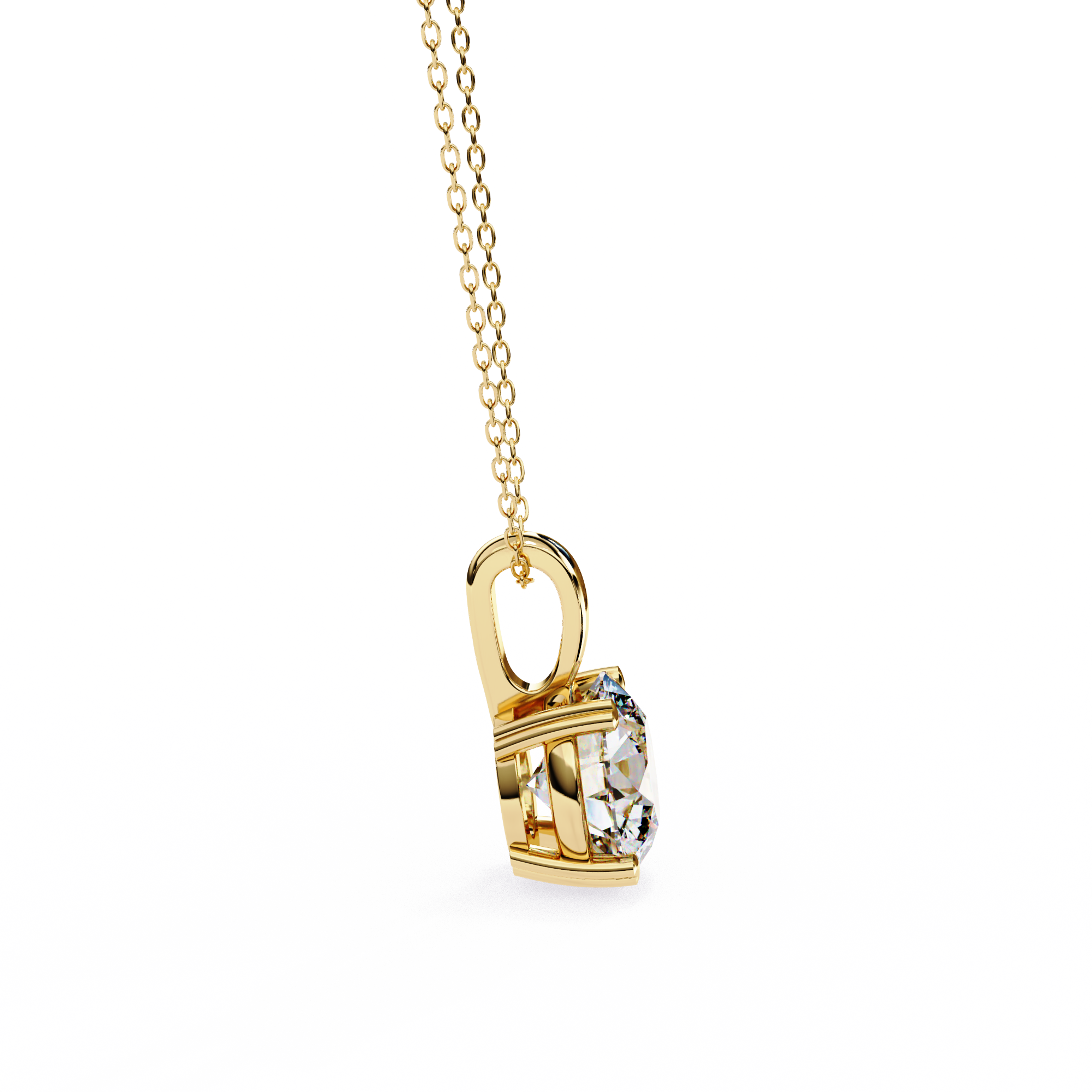 18k Gold Beautiful Pendant With Fabulous Lab Grown Diamond