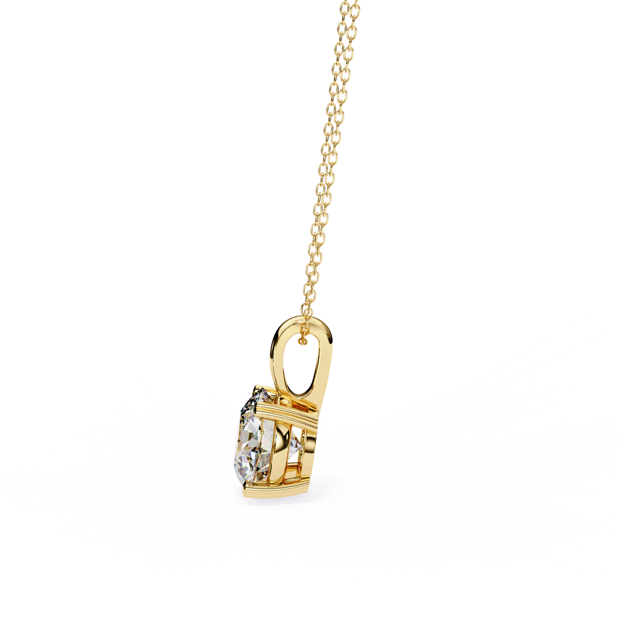 18k Gold Beautiful Pendant With Fabulous Lab Grown Diamond