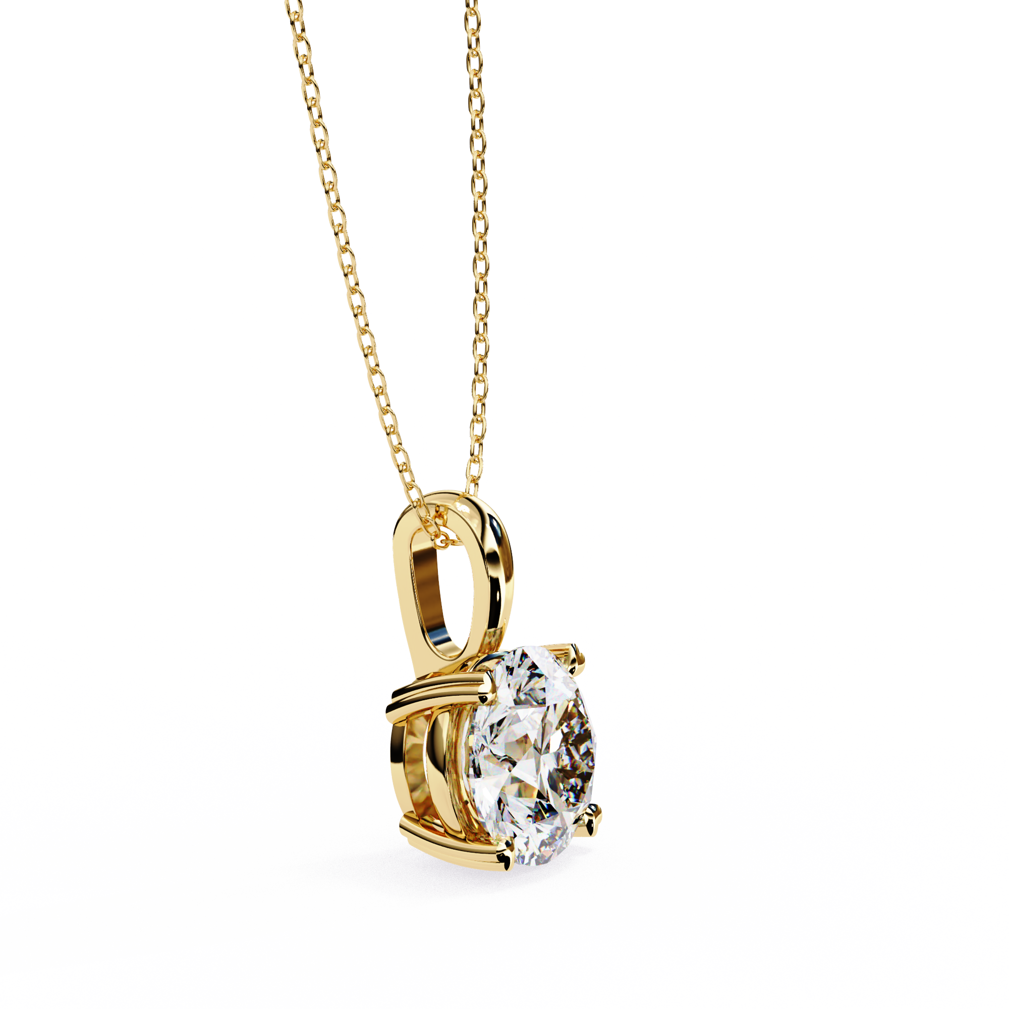 18k Gold Beautiful Pendant With Fabulous Lab Grown Diamond