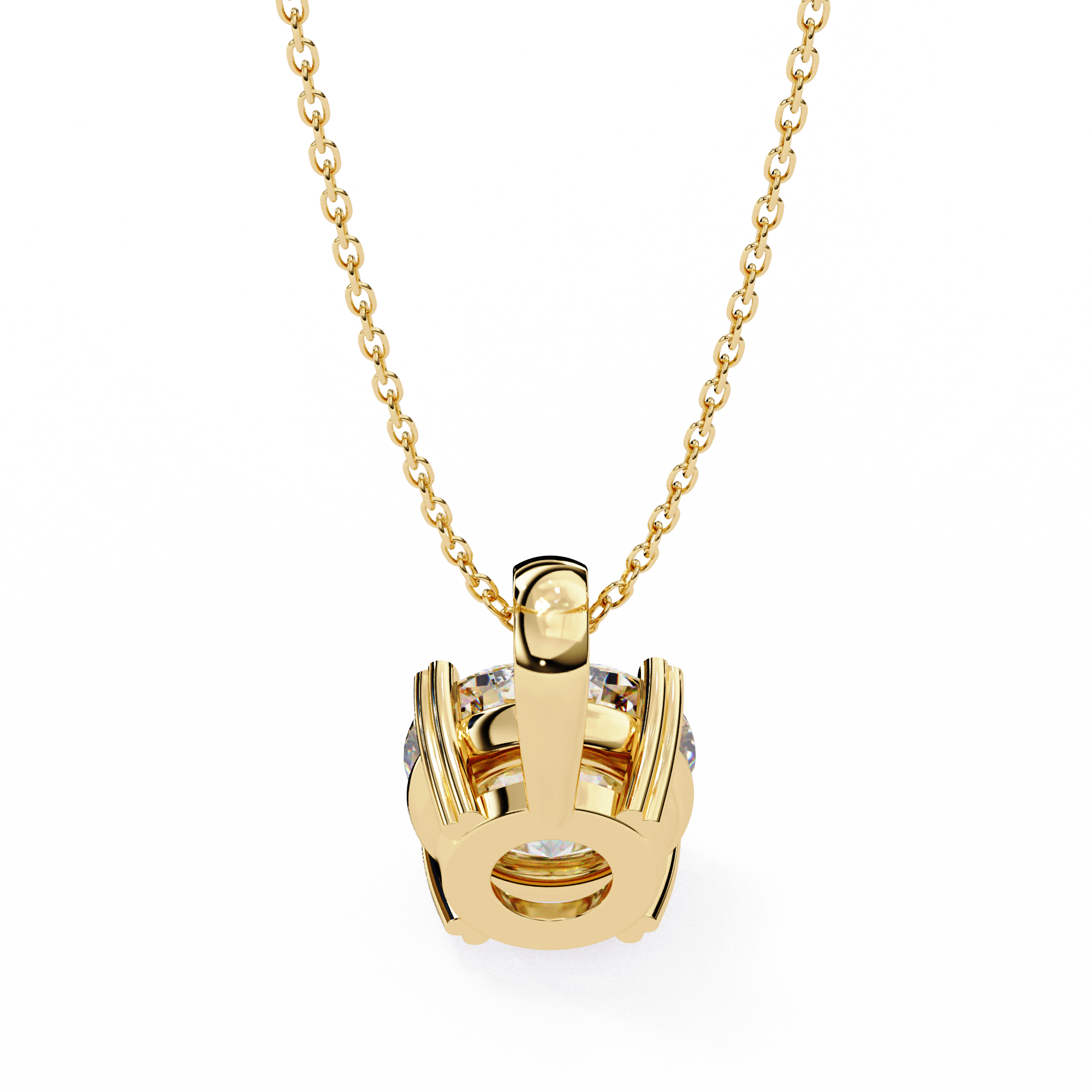 18k Gold Beautiful Pendant With Fabulous Lab Grown Diamond