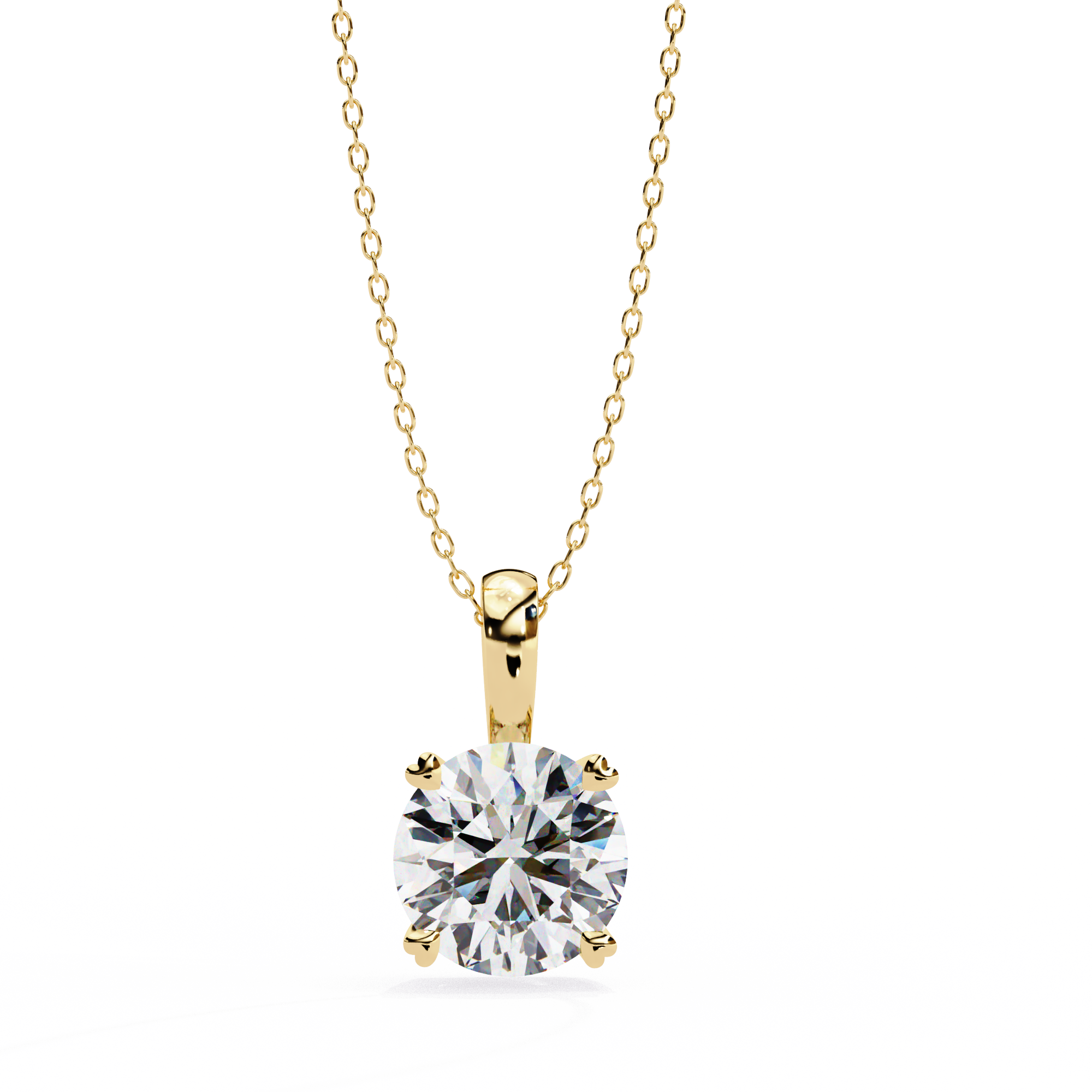 18k Gold Beautiful Pendant With Fabulous Lab Grown Diamond
