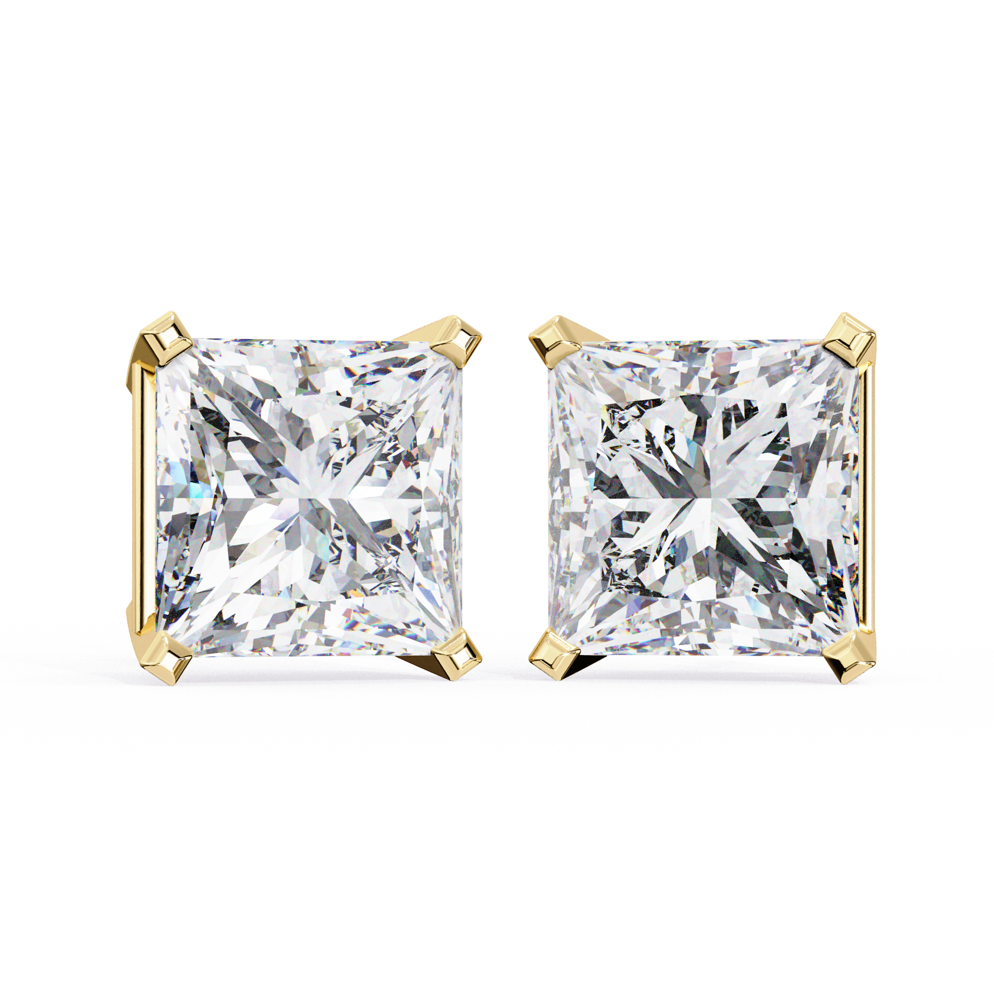 Beautiful 18K GOLD EARRING WITH LAB-GROWN DIAMOND.