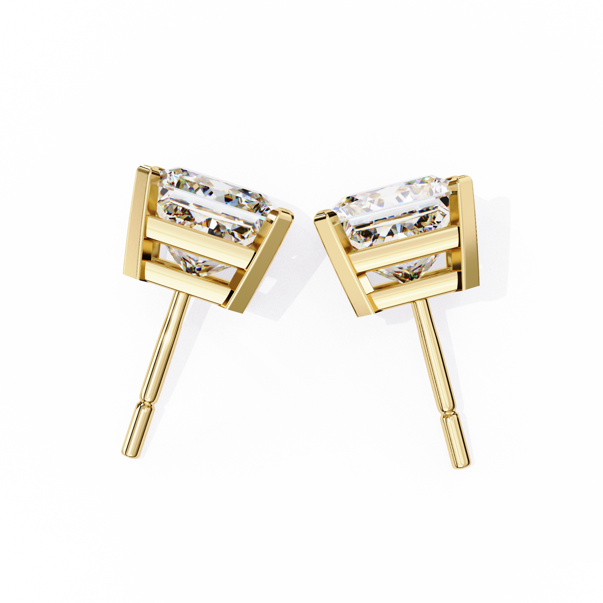Beautiful 18K GOLD EARRING WITH LAB-GROWN DIAMOND.