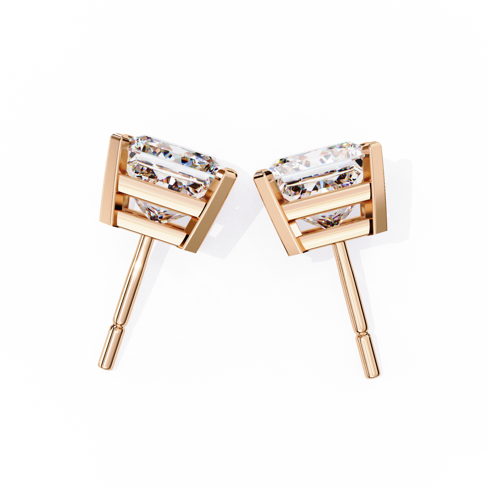 Beautiful 18K GOLD EARRING WITH LAB-GROWN DIAMOND.