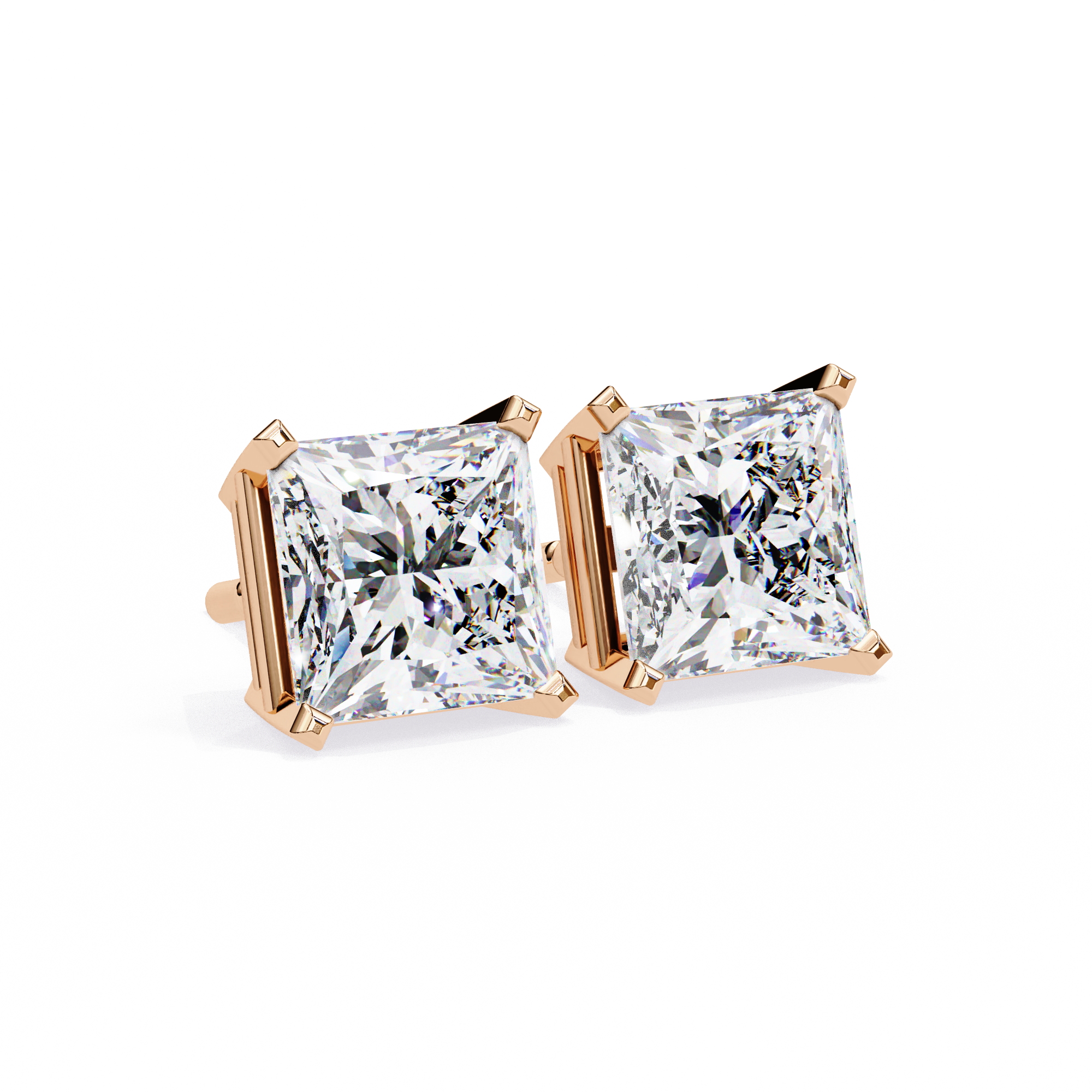 Beautiful 18K GOLD EARRING WITH LAB-GROWN DIAMOND.