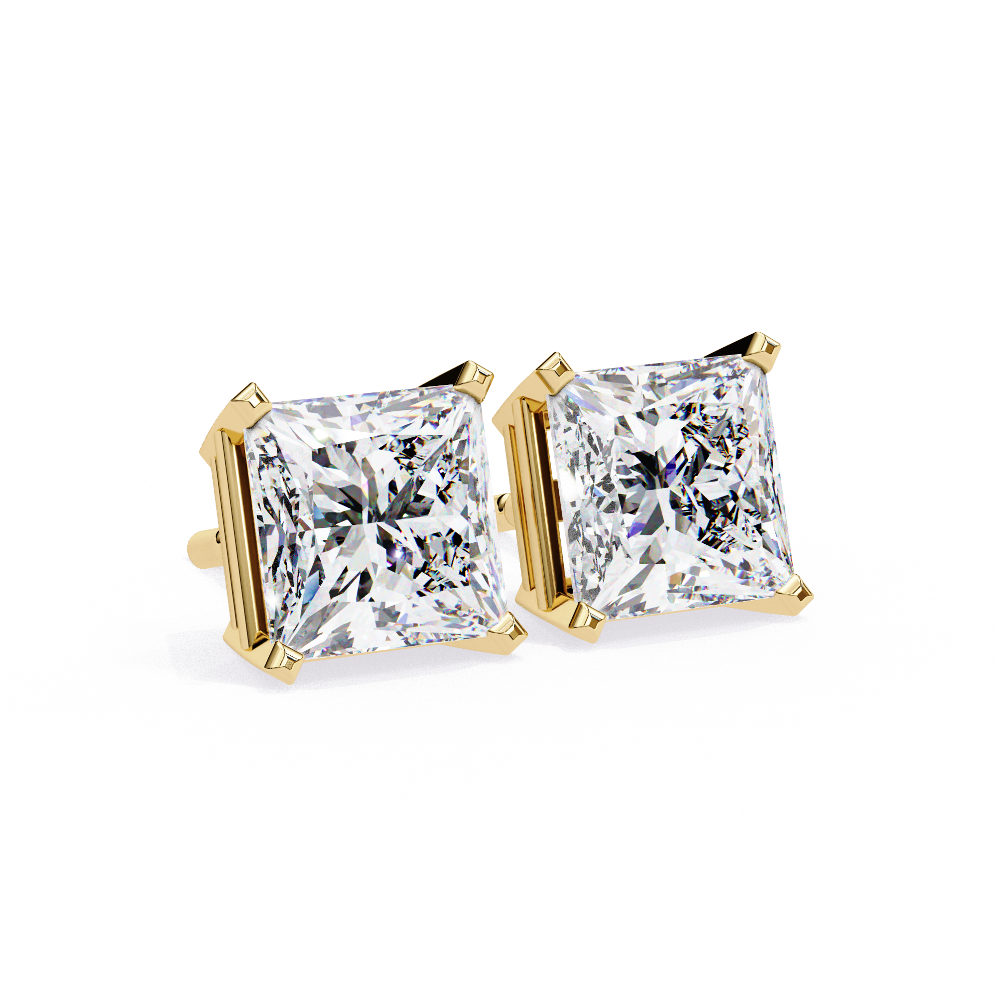 Beautiful 18K GOLD EARRING WITH LAB-GROWN DIAMOND.