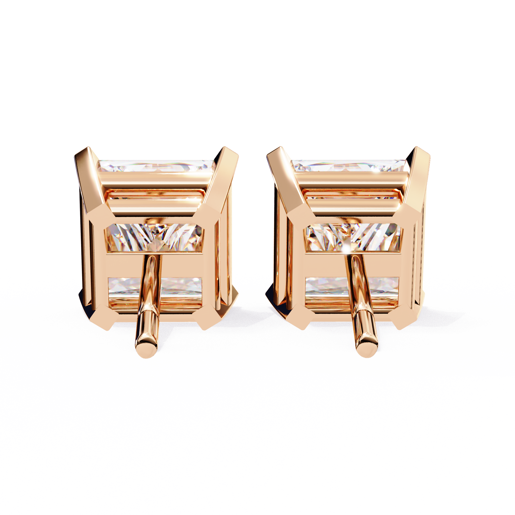 Beautiful 18K GOLD EARRING WITH LAB-GROWN DIAMOND.