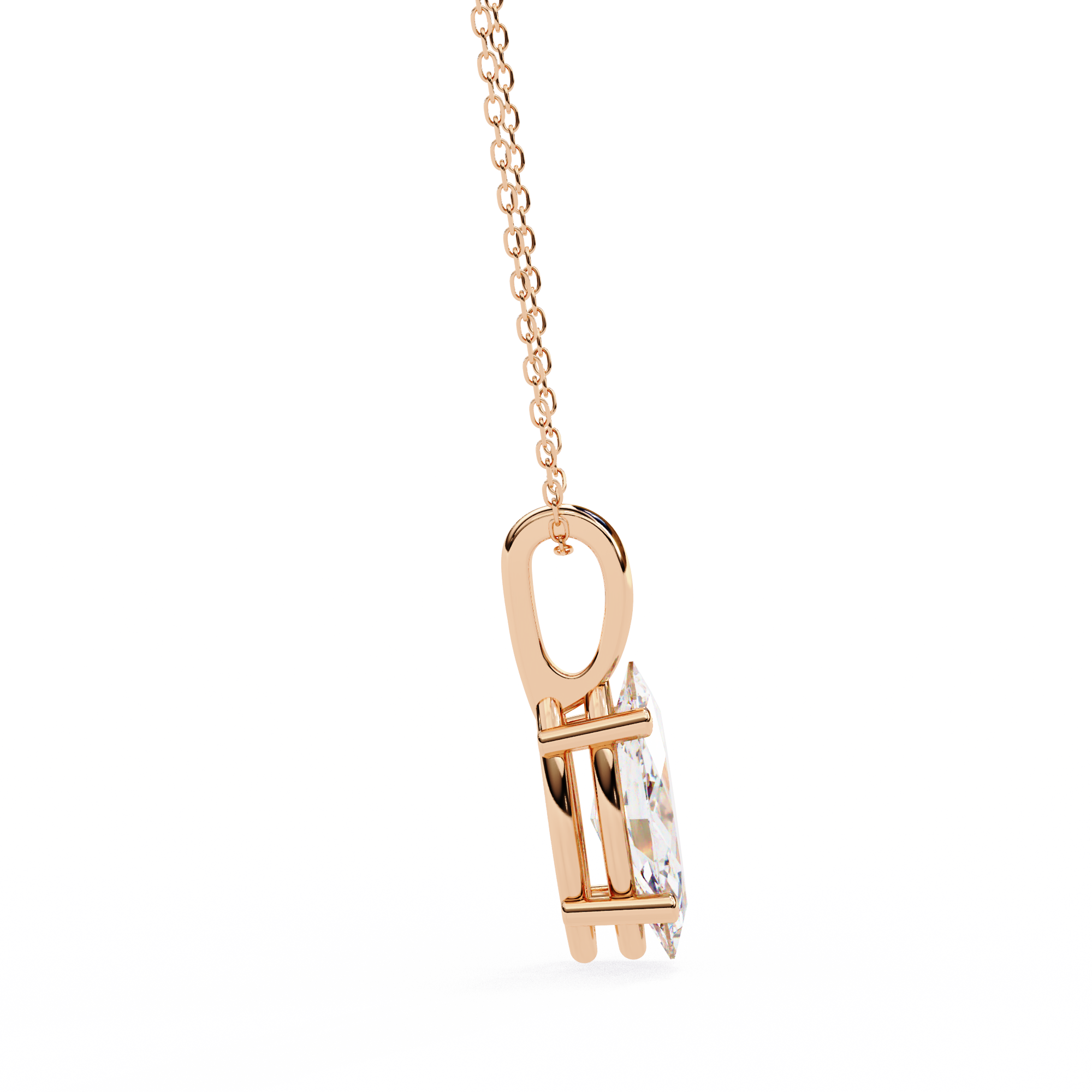 18k Gold  Pendant With Fabulous Lab Grown Diamond