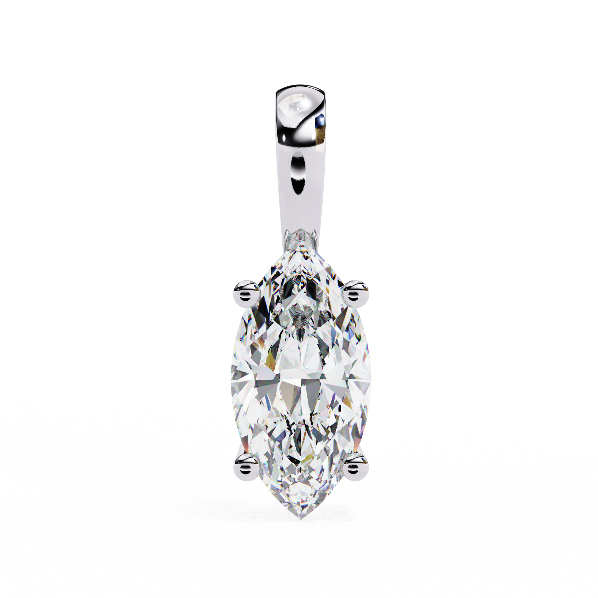 18k Gold  Pendant With Fabulous Lab Grown Diamond